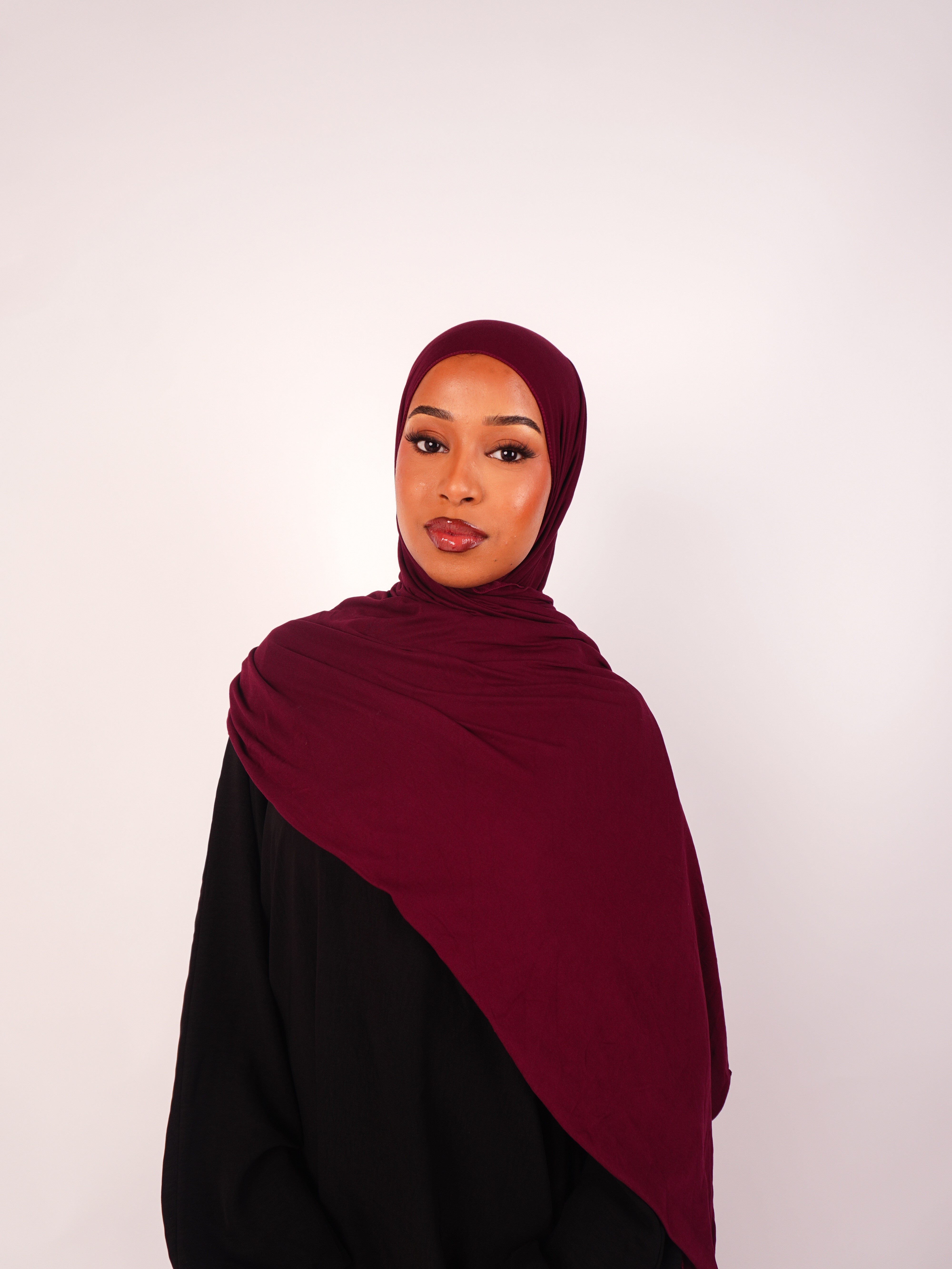 Burgundy Jersey Hijab