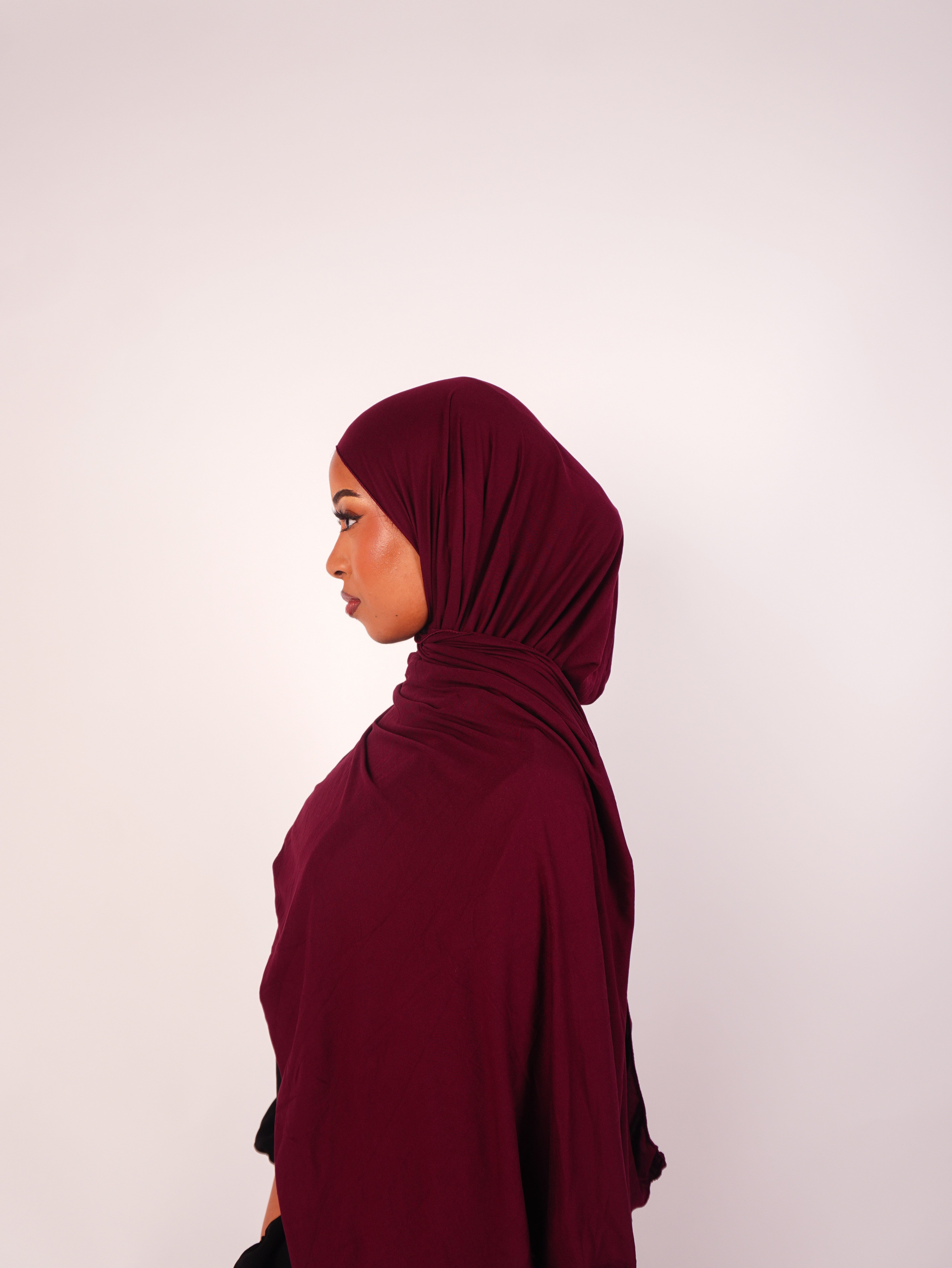 Burgundy Jersey Hijab