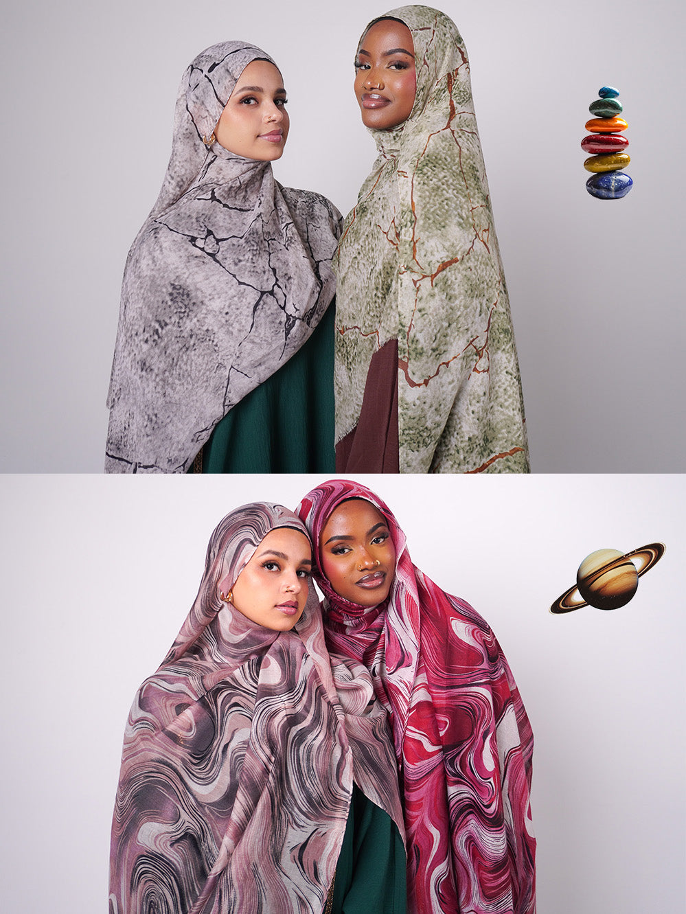 Stone & Planet Style Hijab
