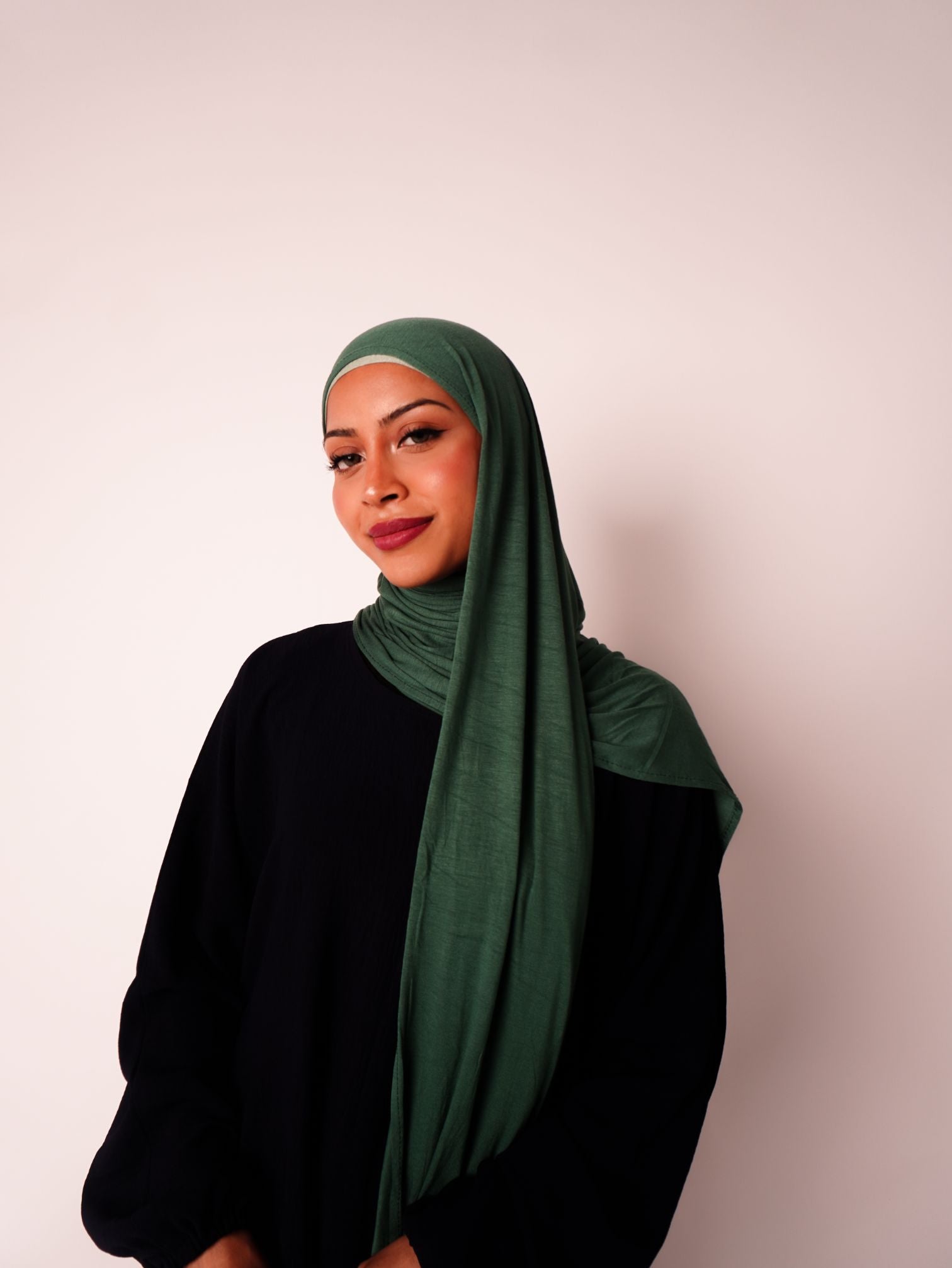 Emirati Premium Jersey Hijab Emerald Green