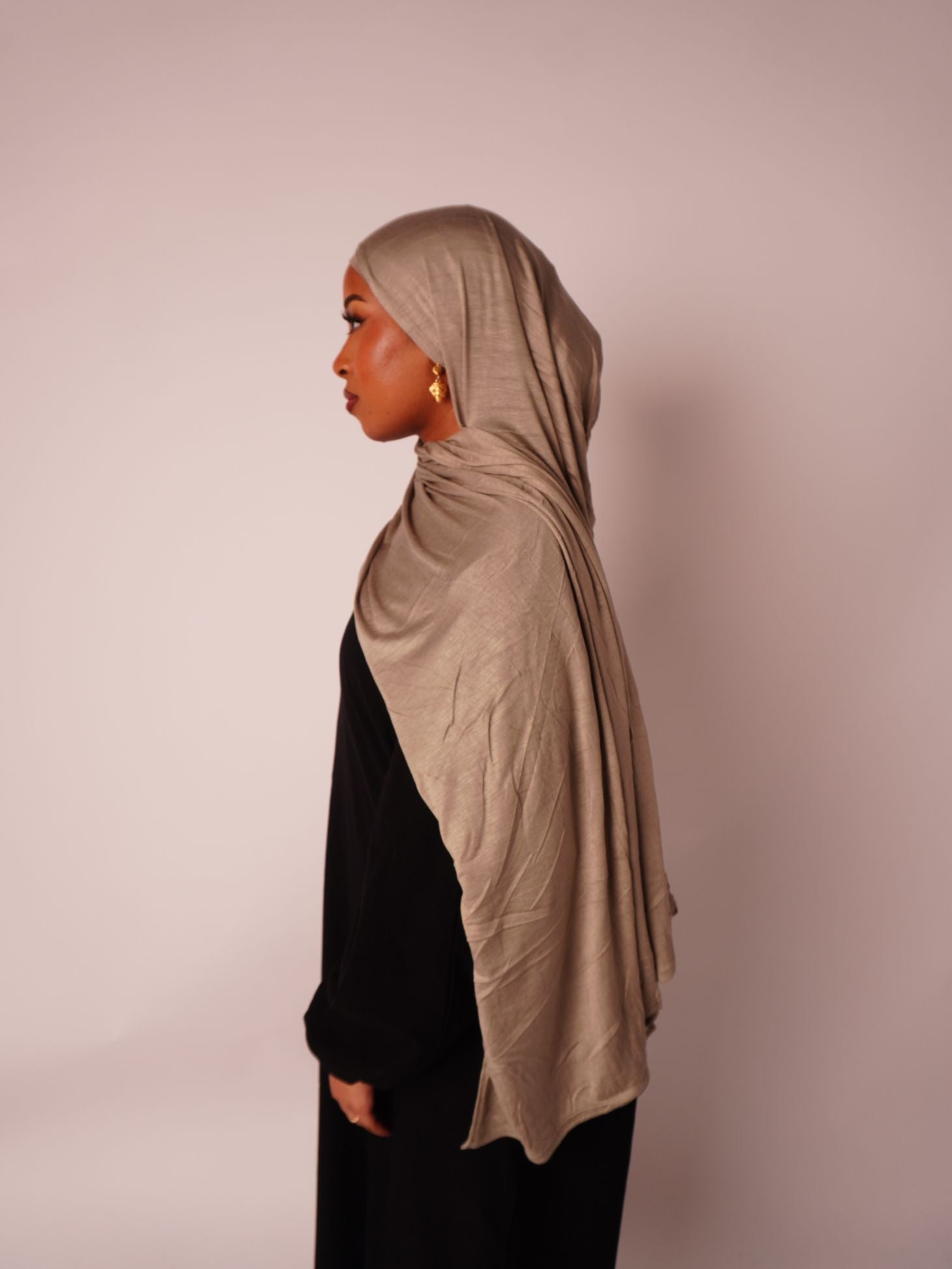 Emirati Premium Jersey Hijab Mocha