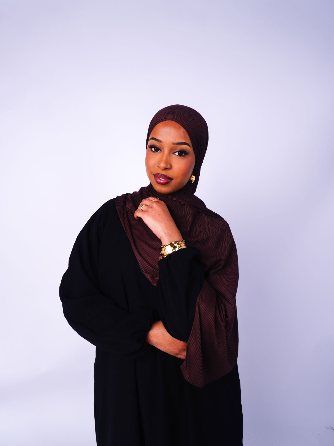 Emirati Premium Jersey Hijab Chocolate Brown