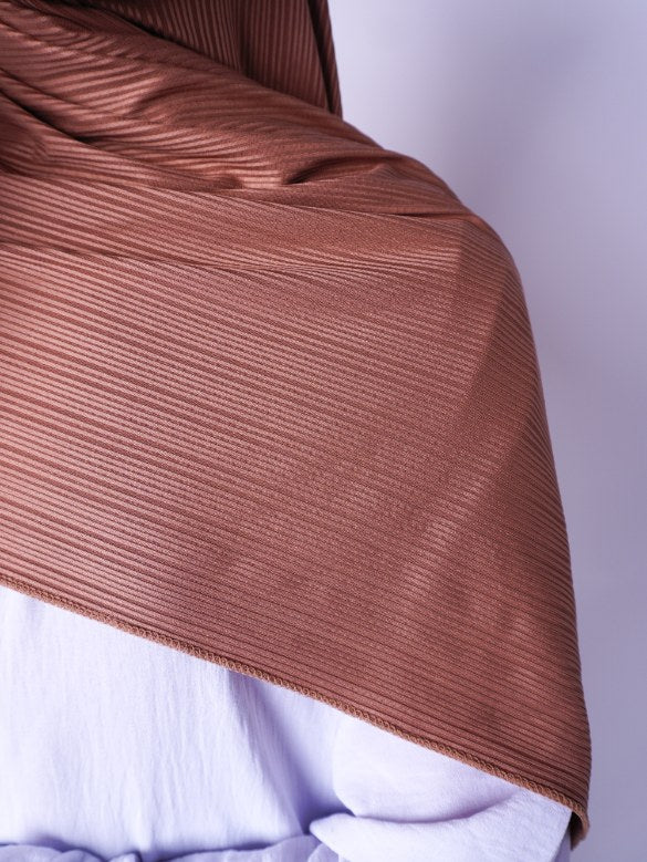 Textured Jersey Hijab Coffee