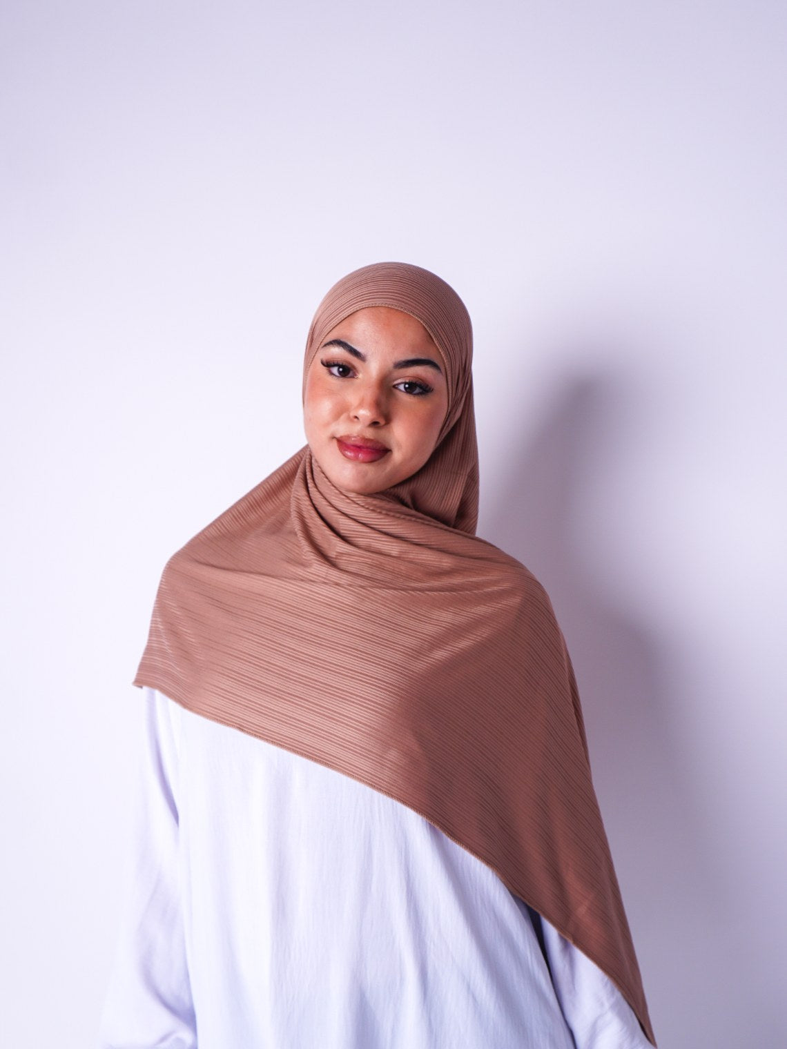 Textured Jersey Hijab Coffee