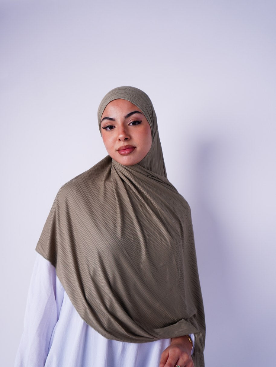 Ribbed Textured Jersey Hijab