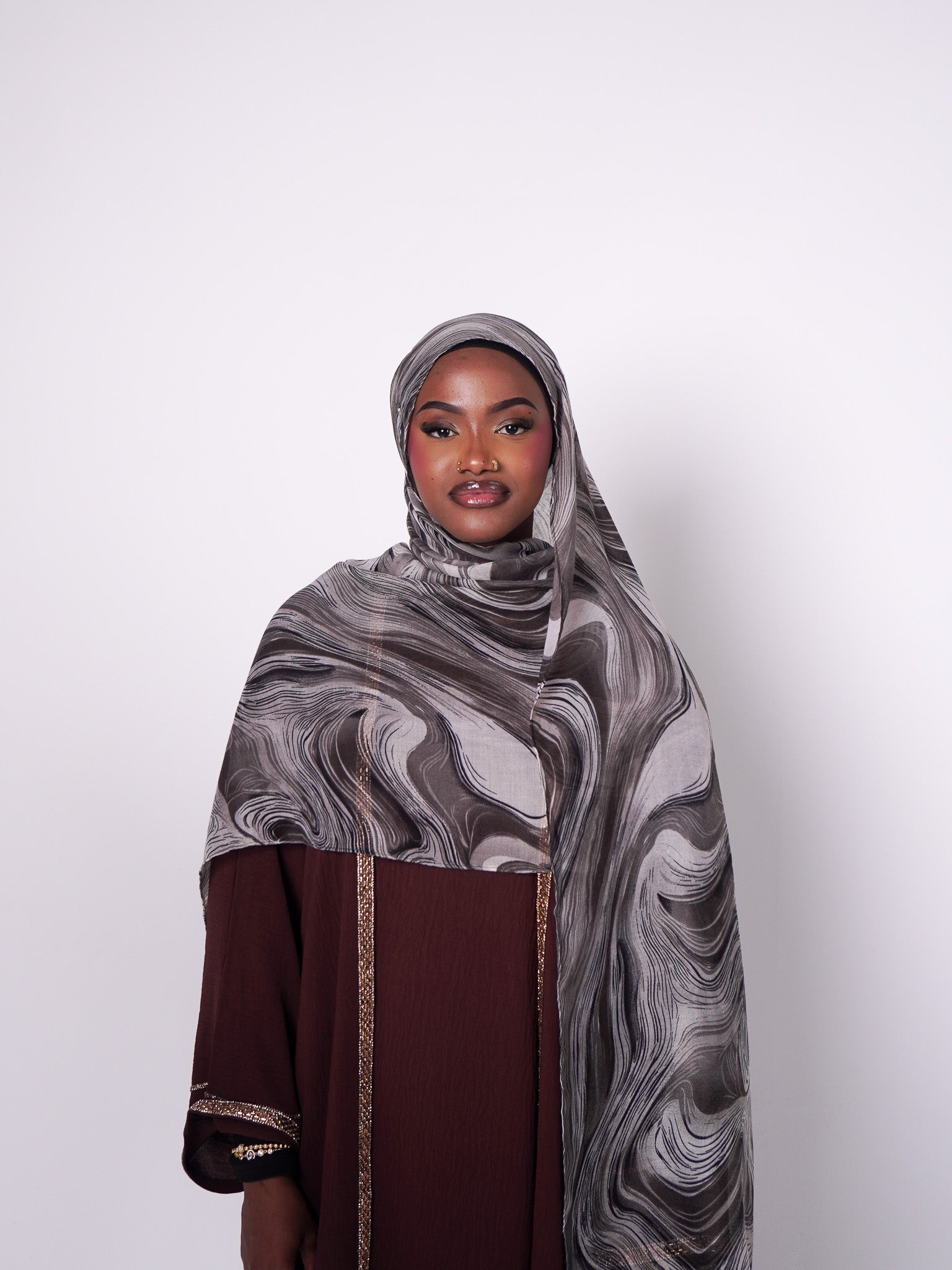 Luna Printed Planet Modal Hijab