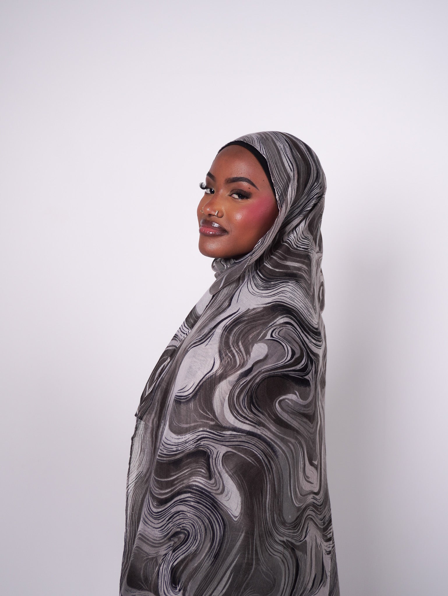 Luna Printed Planet Modal Hijab