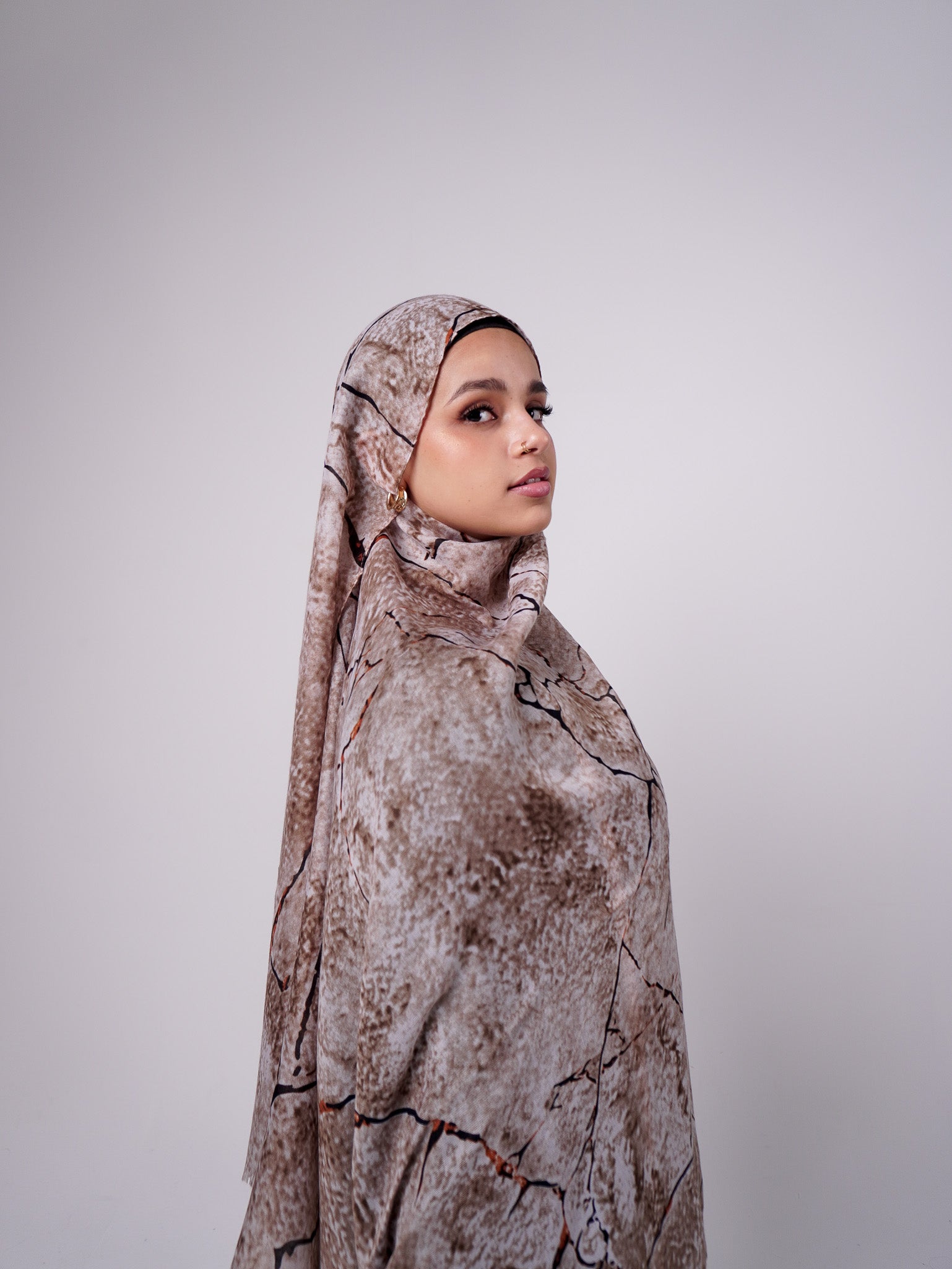 Granite Stone Printed Modal Hijab
