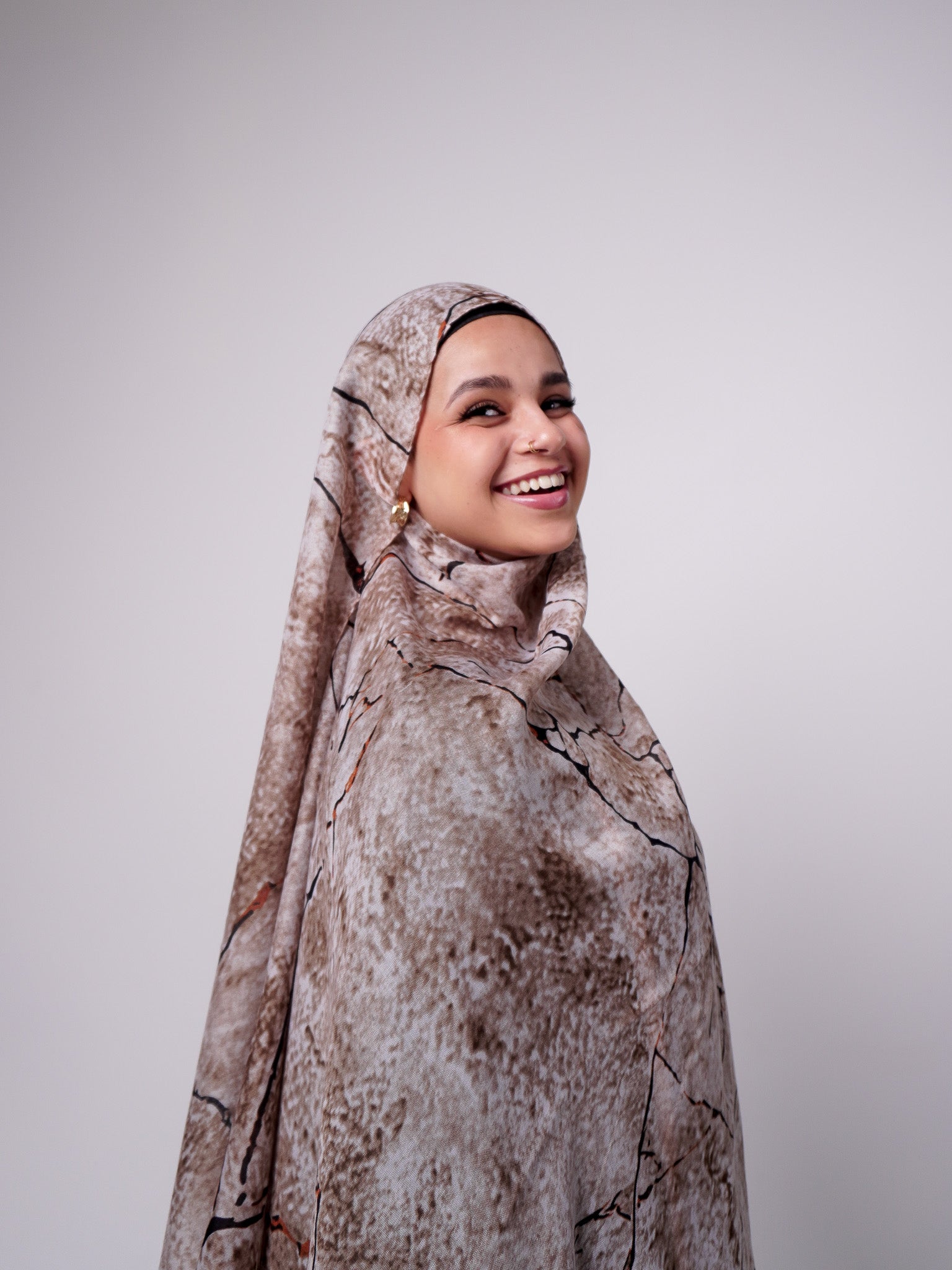 Granite Stone Printed Modal Hijab