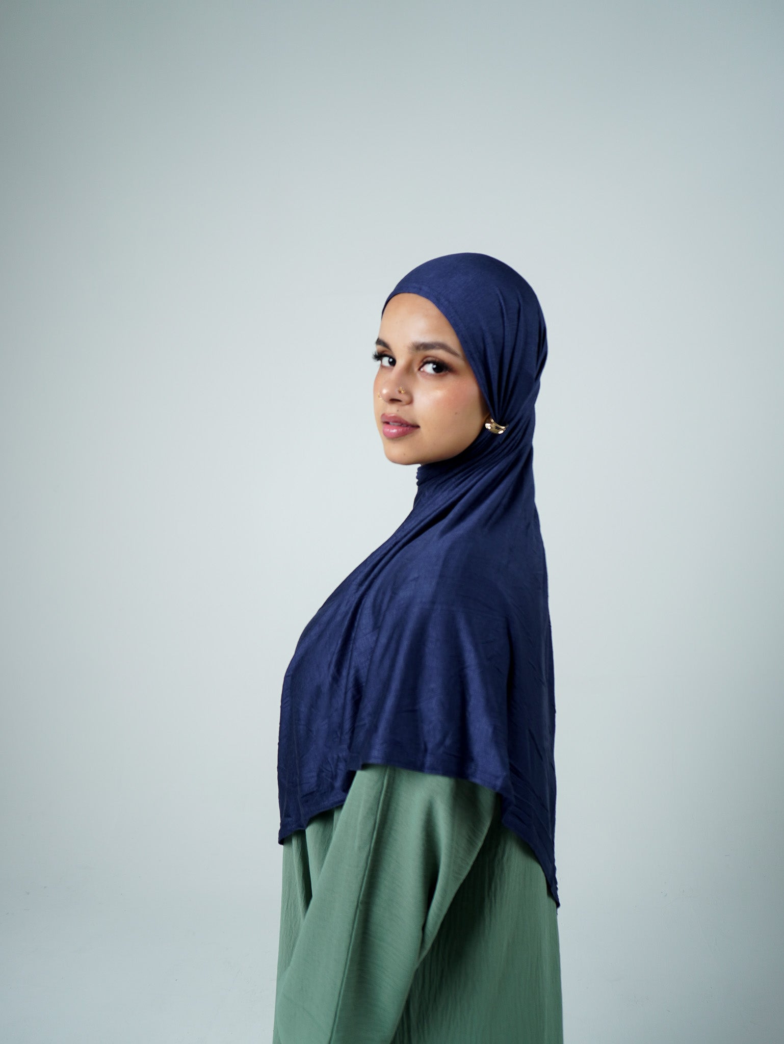 Emirati Premium Jersey Hijab Navy