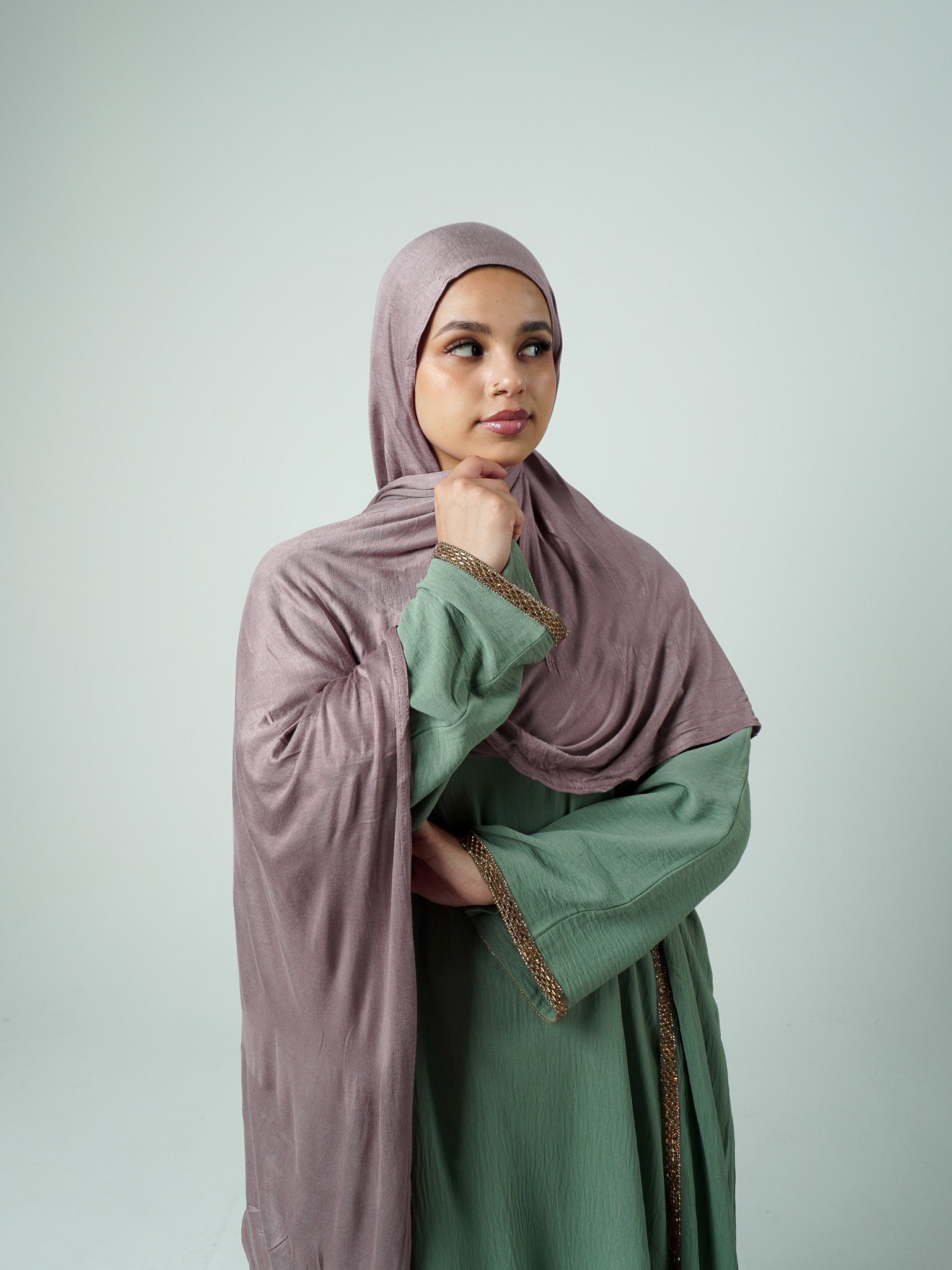 Emirati Premium Jersey Hijab Mauve