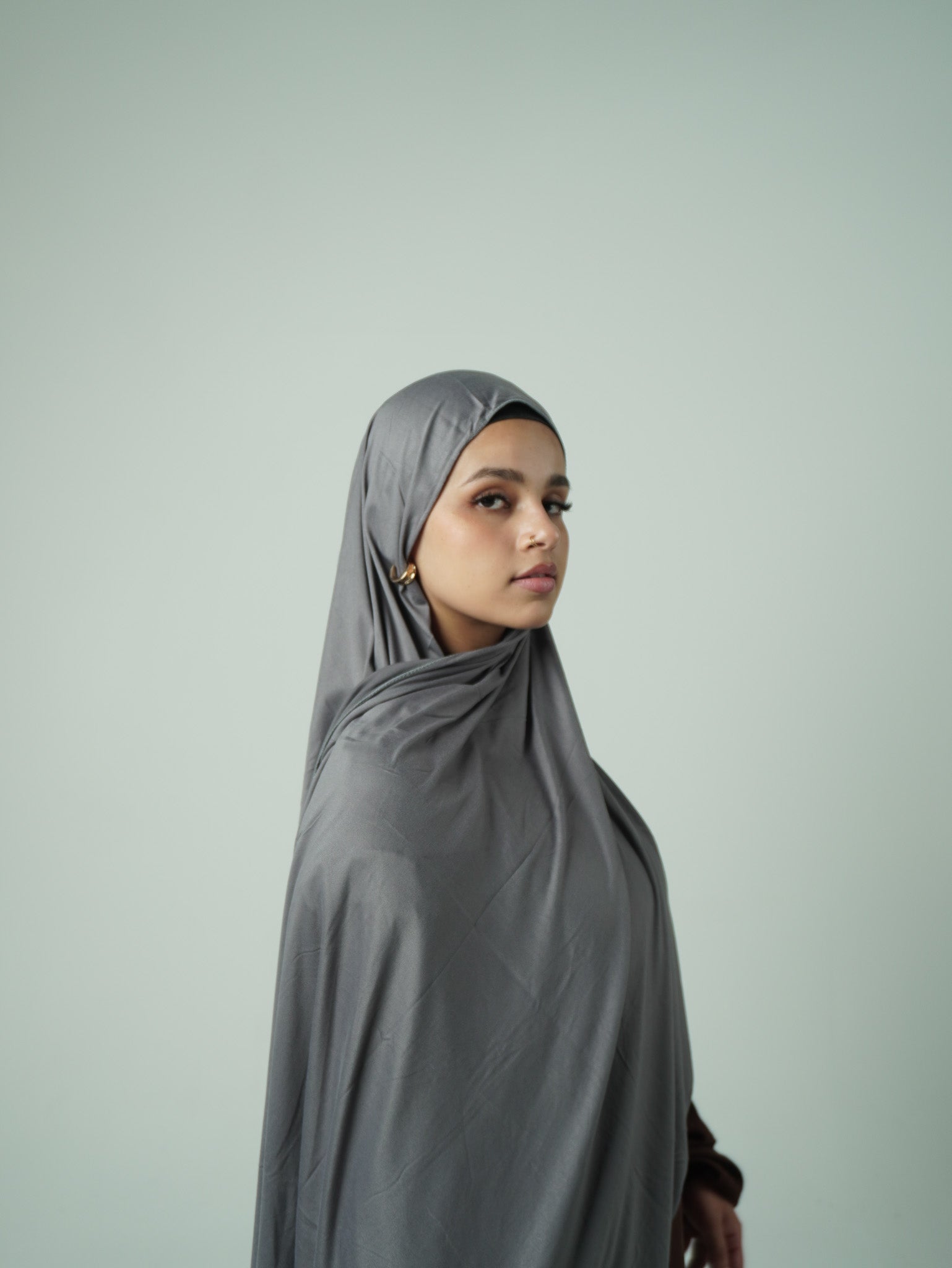 Dark Grey Jersey Hijab