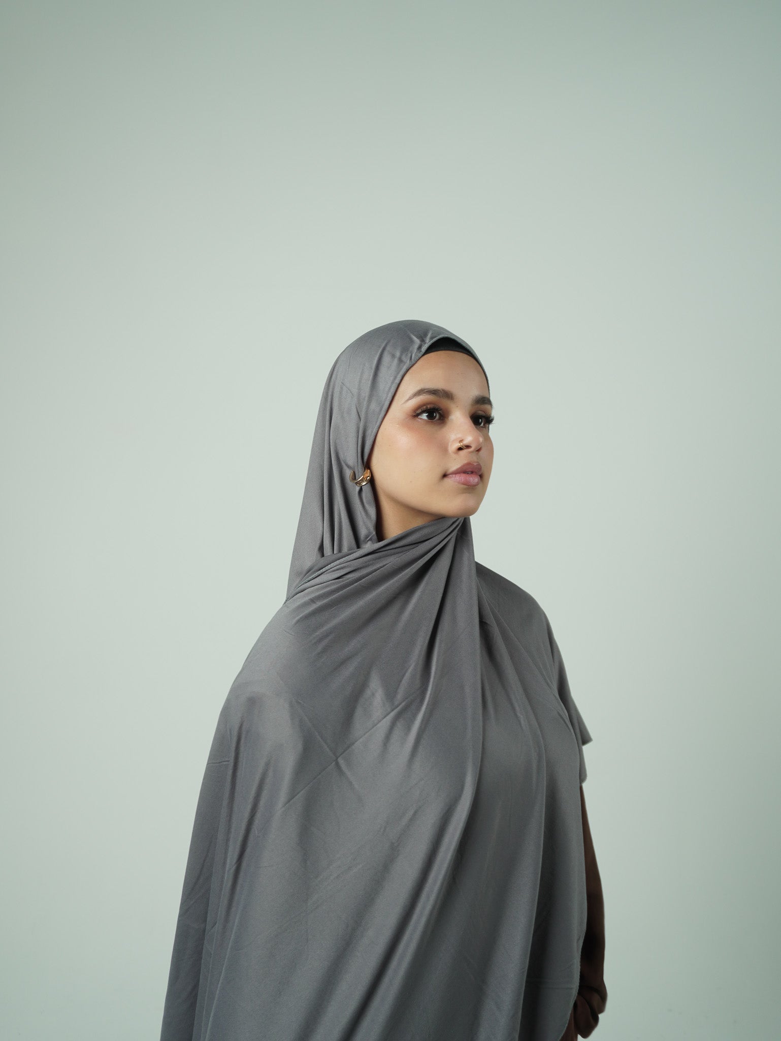 Dark Grey Jersey Hijab