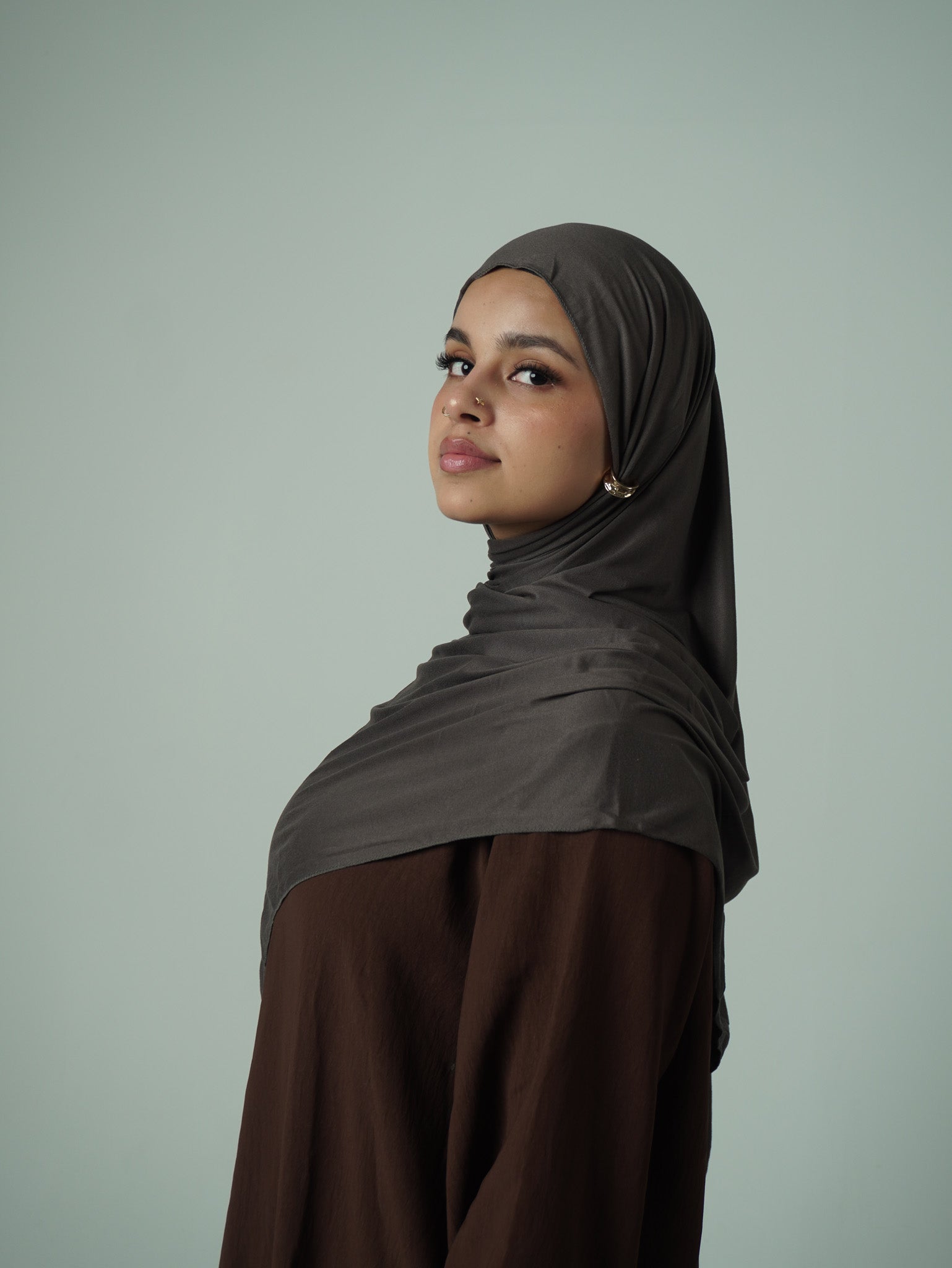 Mid Grey Jersey Hijab