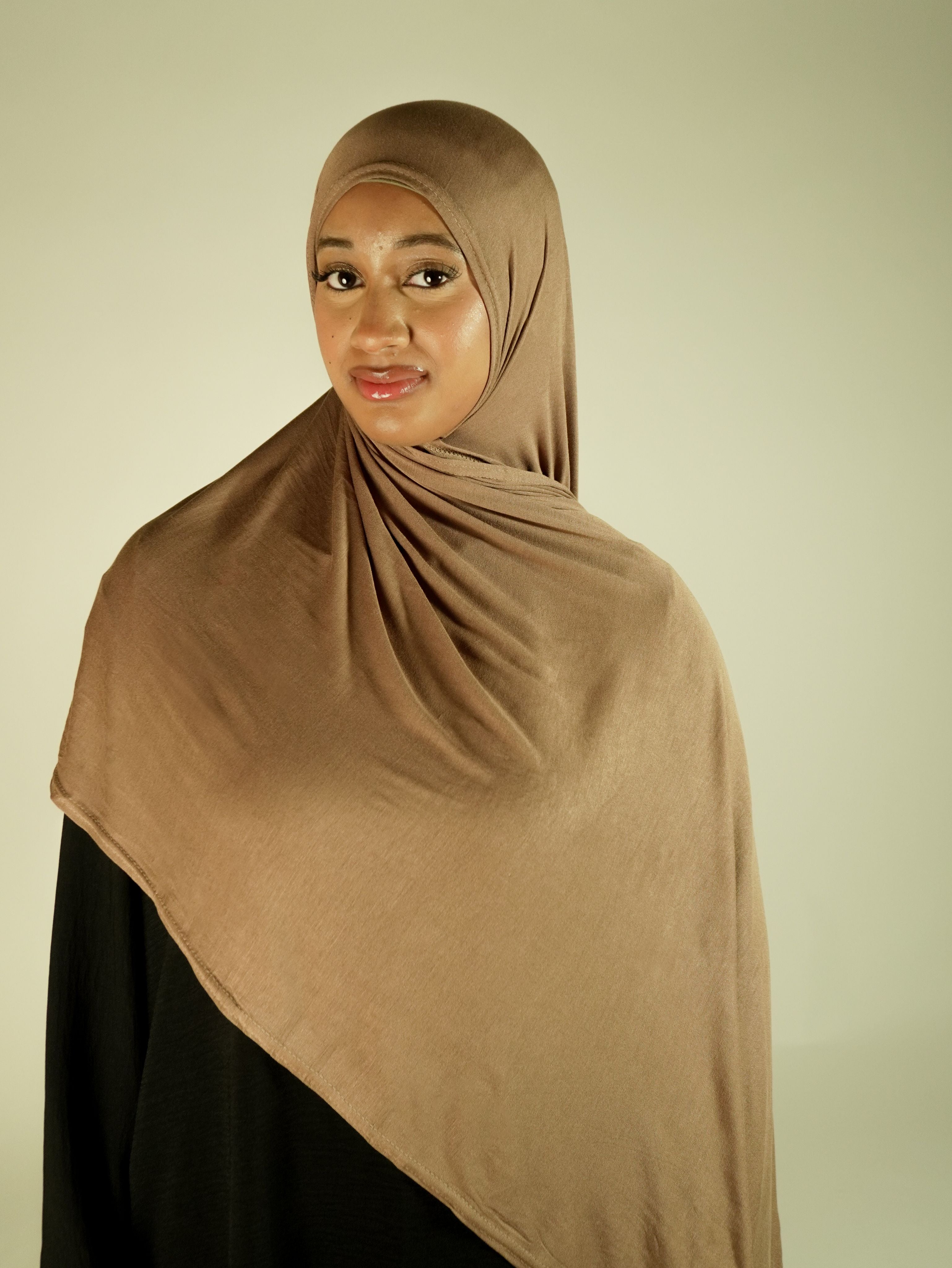 Emirati Premium Jersey Hijab Mocha