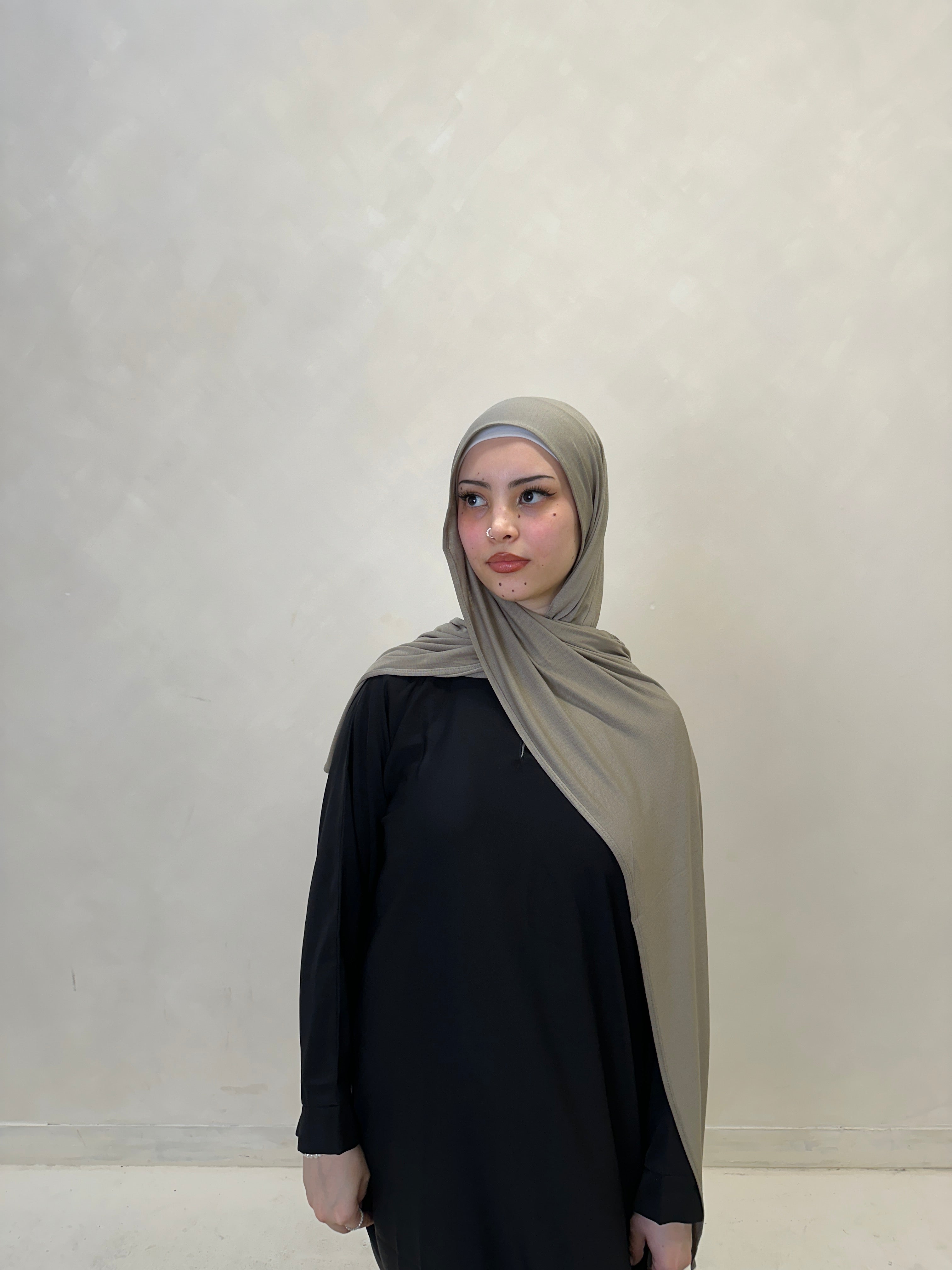 Emirati Premium Jersey Hijab Sage Green