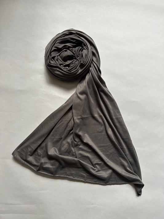 Dark Grey Jersey Hijab