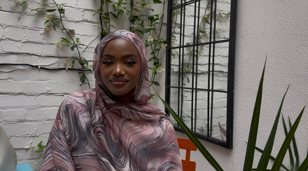 Rose Nebula Printed Planet Modal Hijab