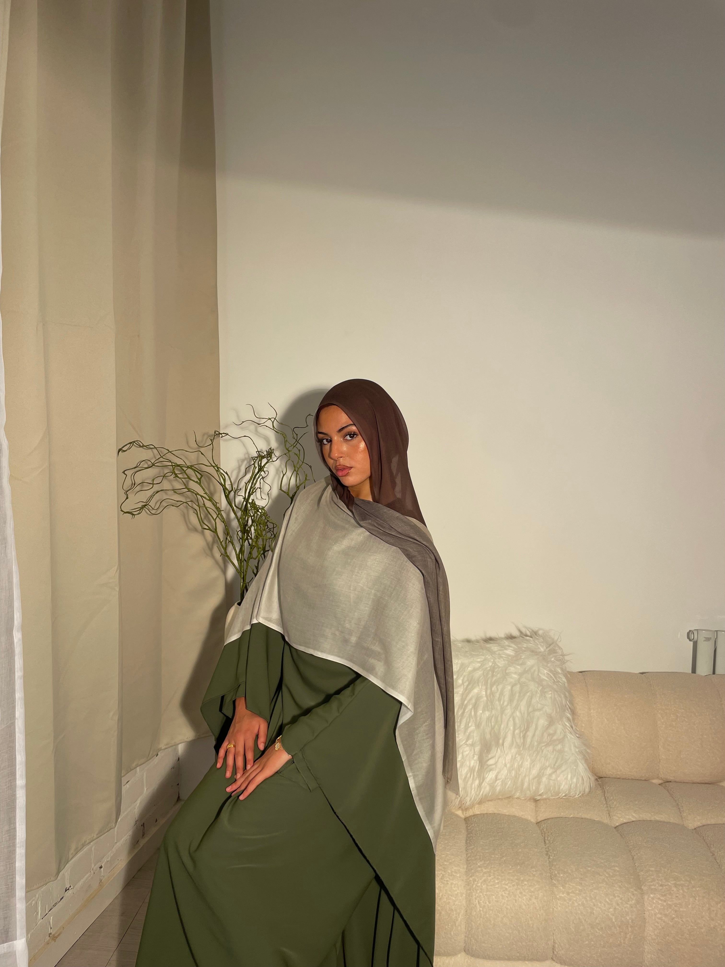 Muted Olive Ombre Modal Hijab