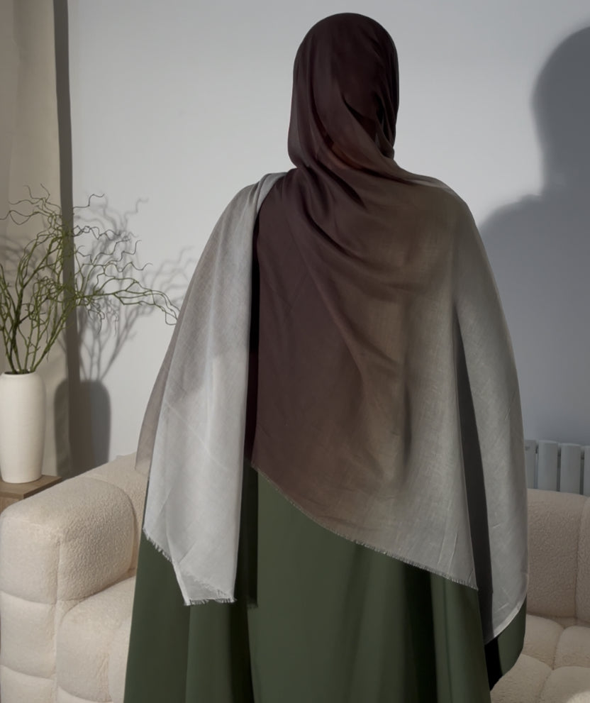 Muted Olive Ombre Modal Hijab