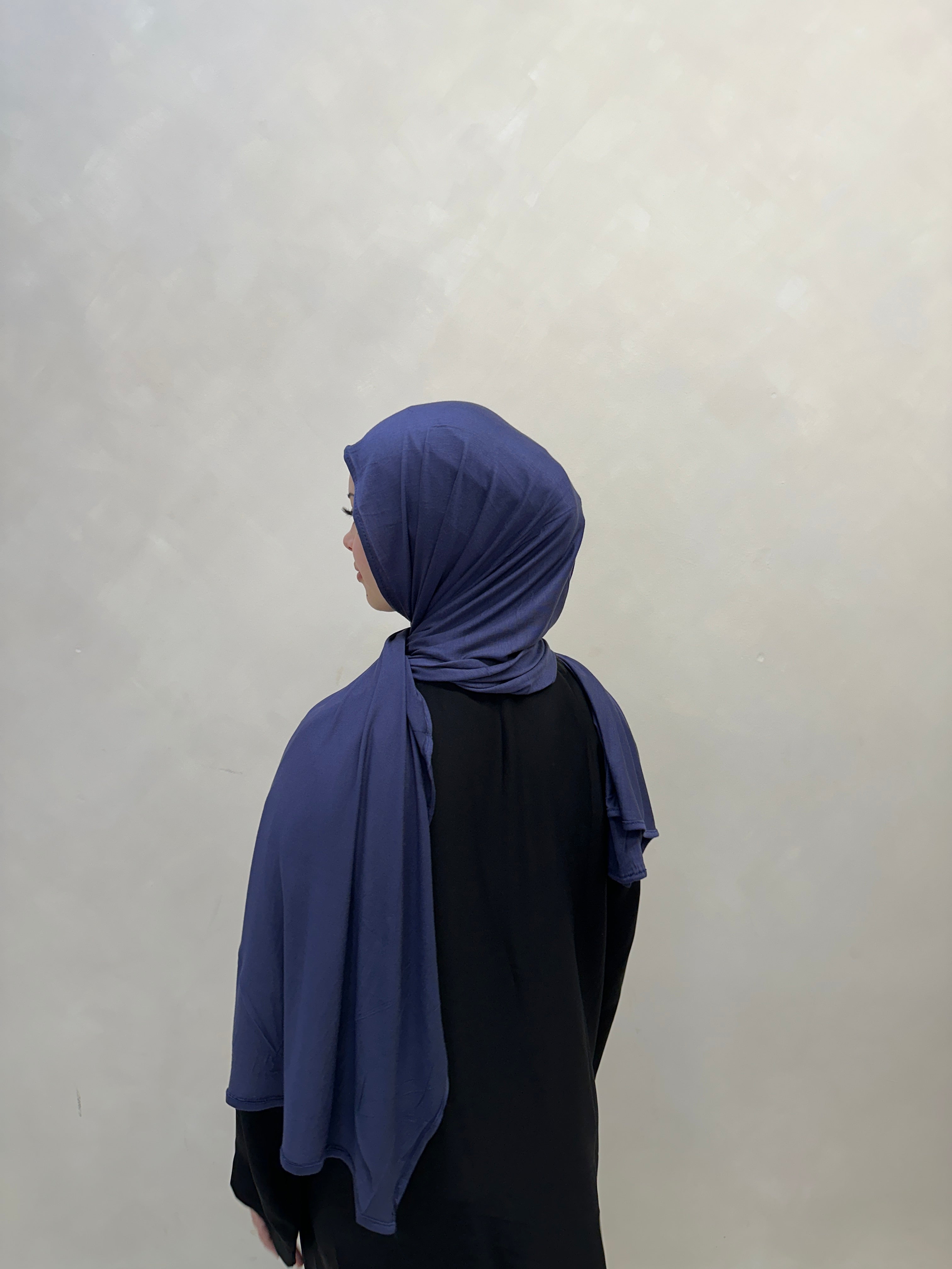 Emirati Premium Jersey Hijab Navy