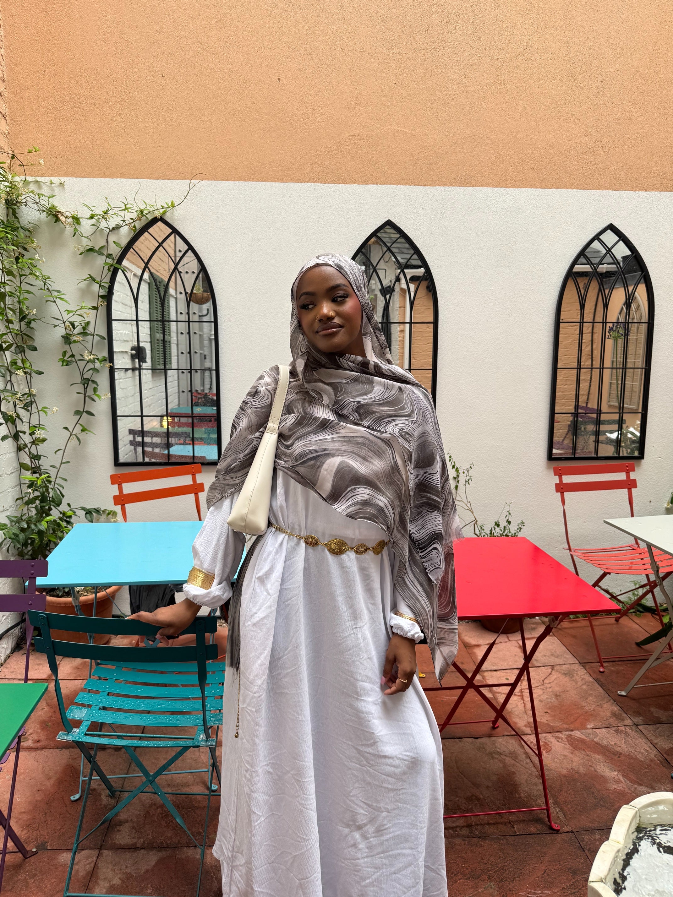 Luna Printed Planet Modal Hijab