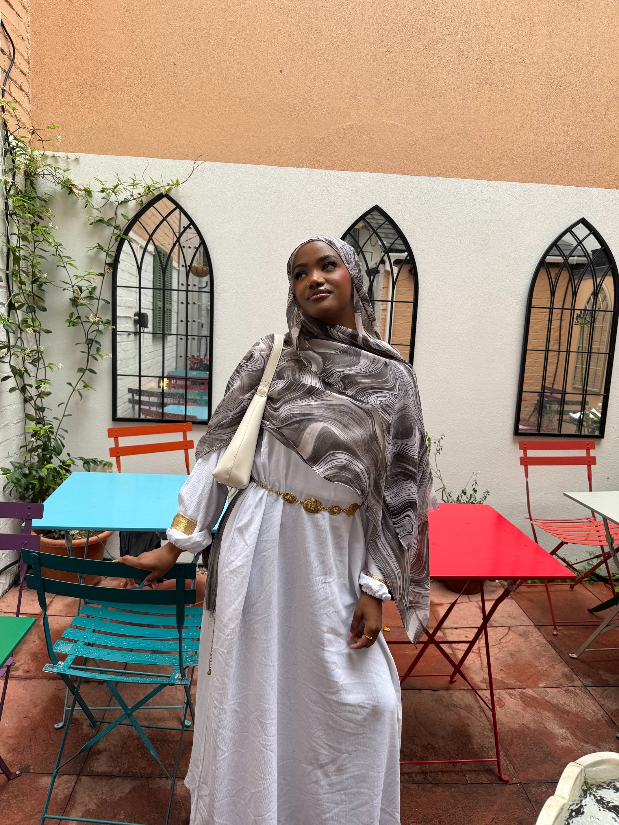 Luna Printed Planet Modal Hijab