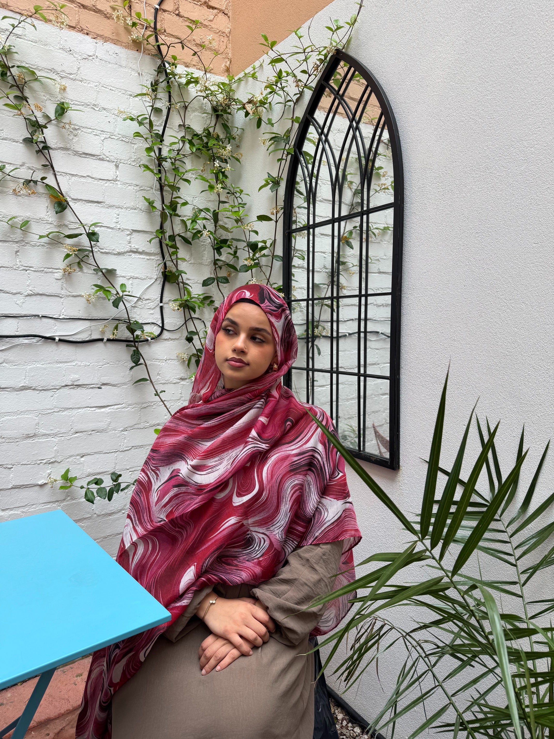 Astra Printed Planet Modal Hijab