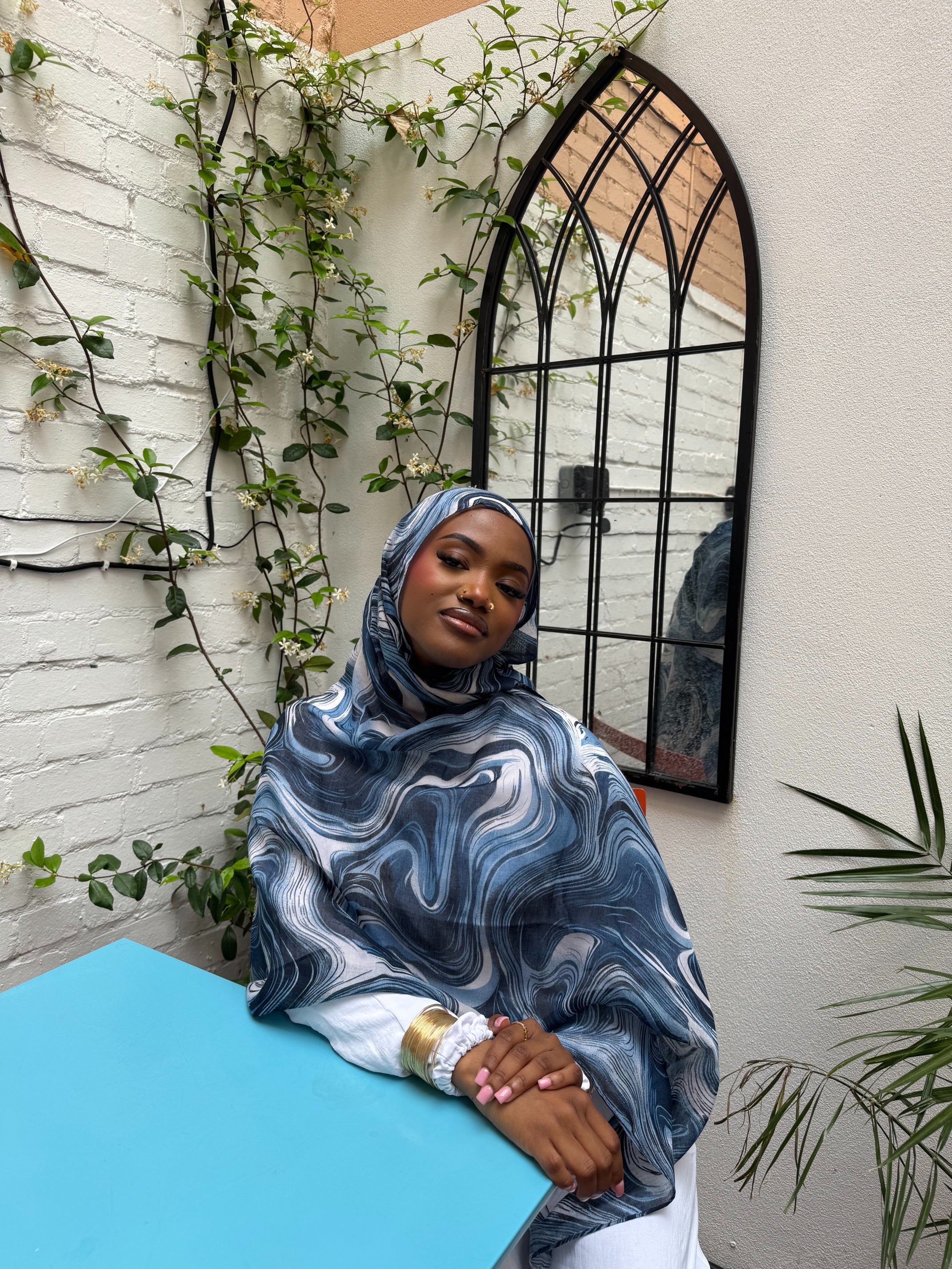 Neptune Printed Planet Modal Hijab