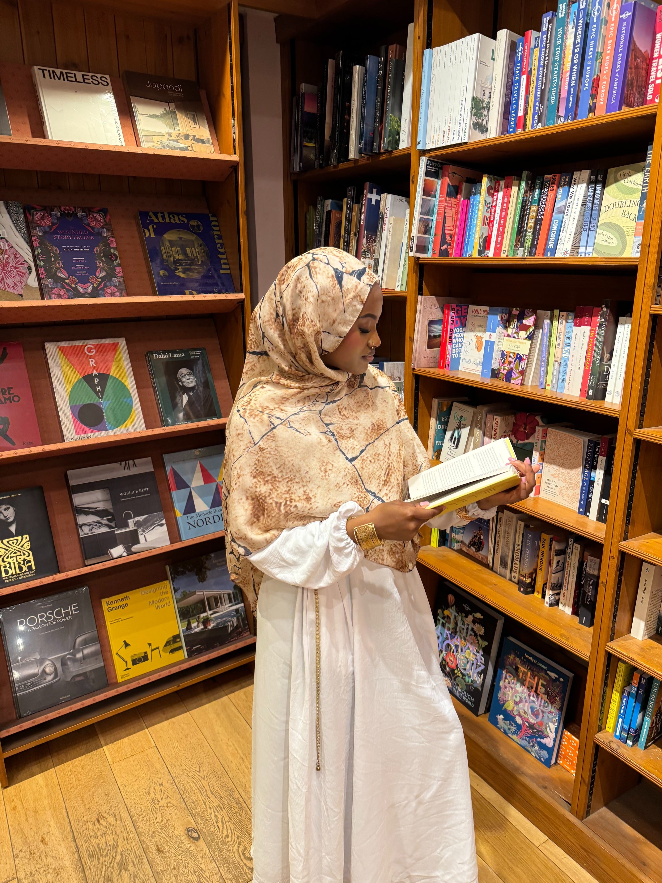 Sand Stone Printed Modal Hijab