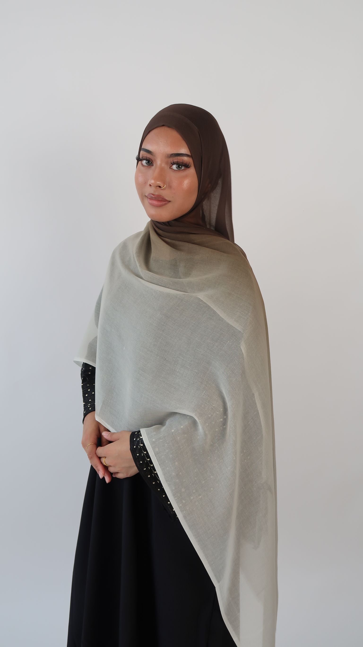 Muted Olive Ombre Modal Hijab