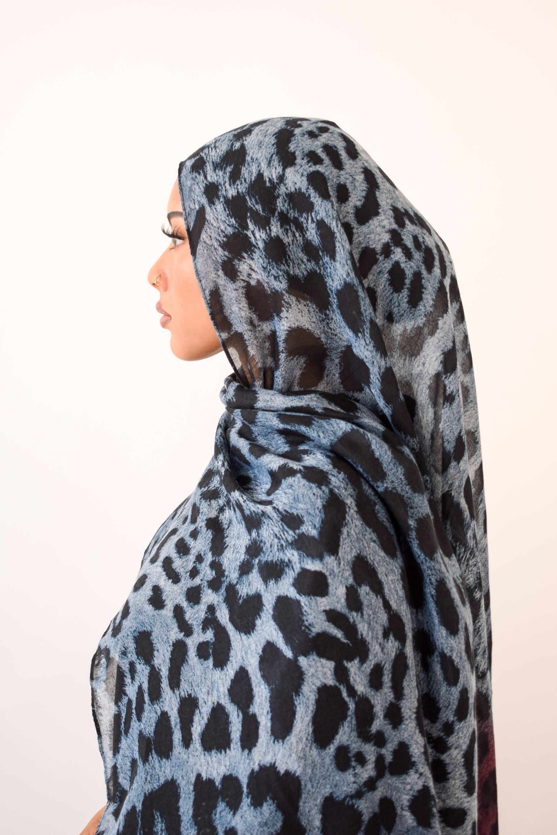 Midnight Ember Printed Modal Hijab