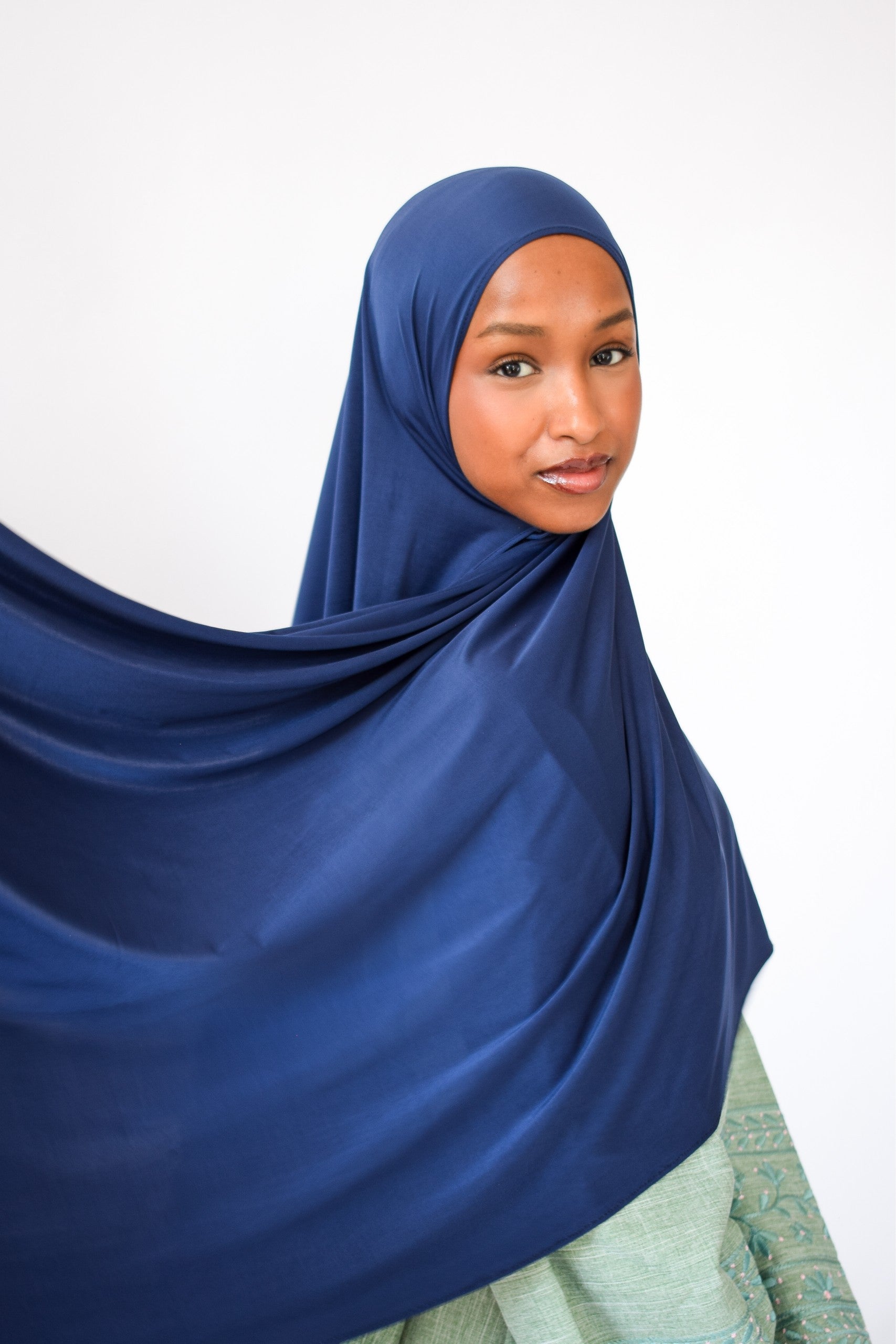 Ocean soft liquid jersey hijab