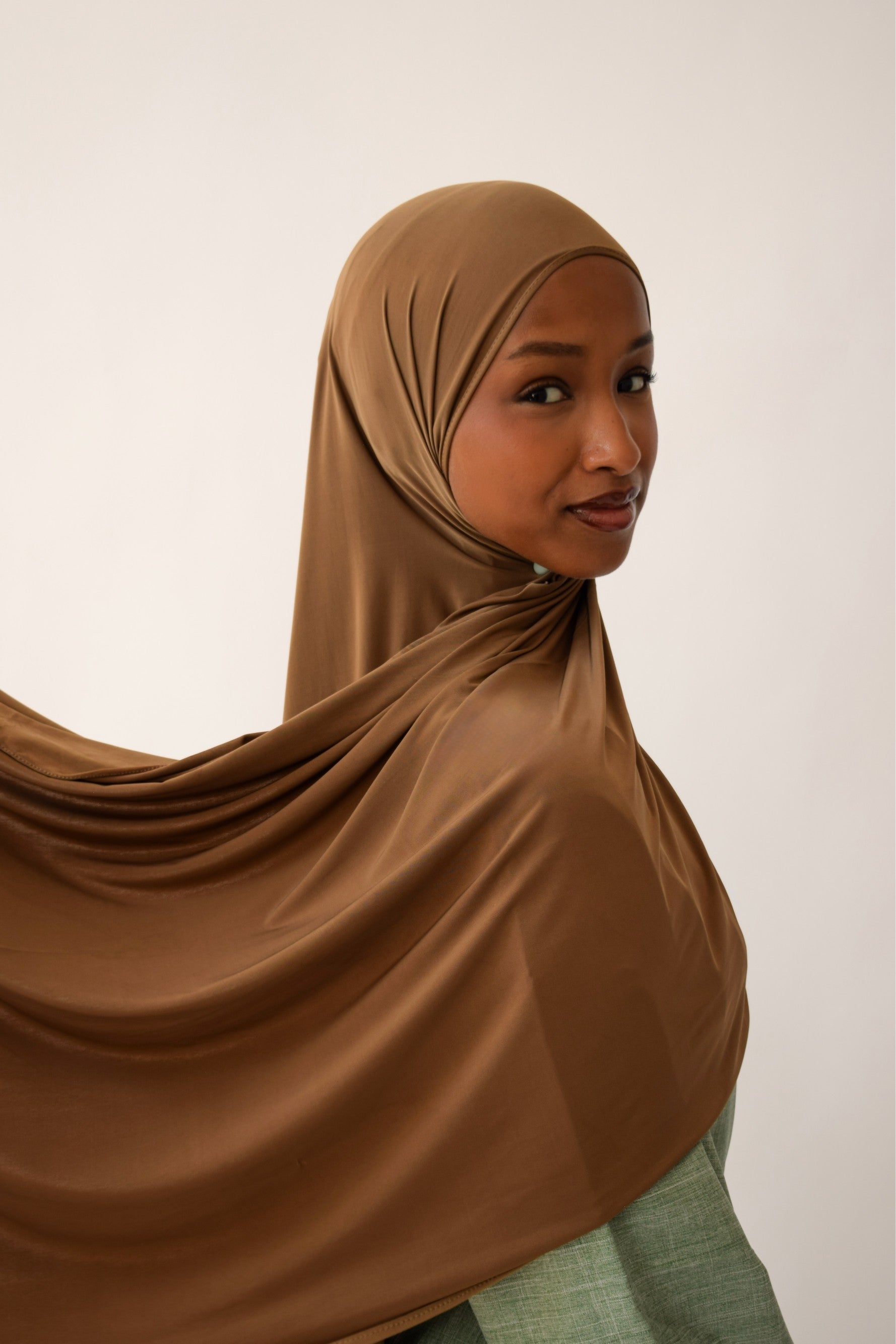 Caramel liquid jersey hijab