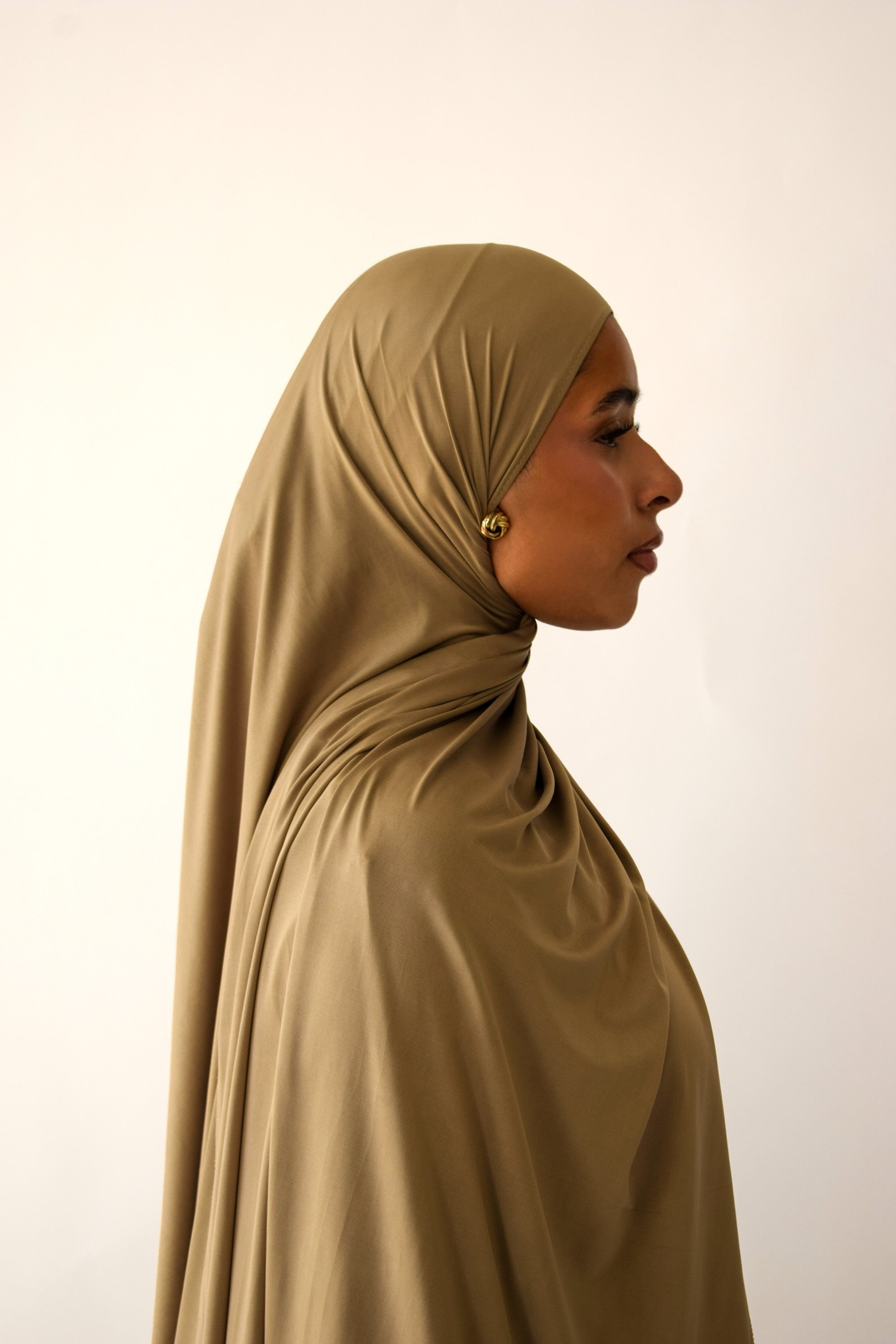 Cappuccino soft liquid jersey hijab