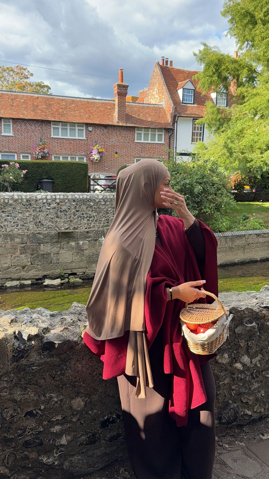 Burgundy Side Wrap Kimono Cape Top