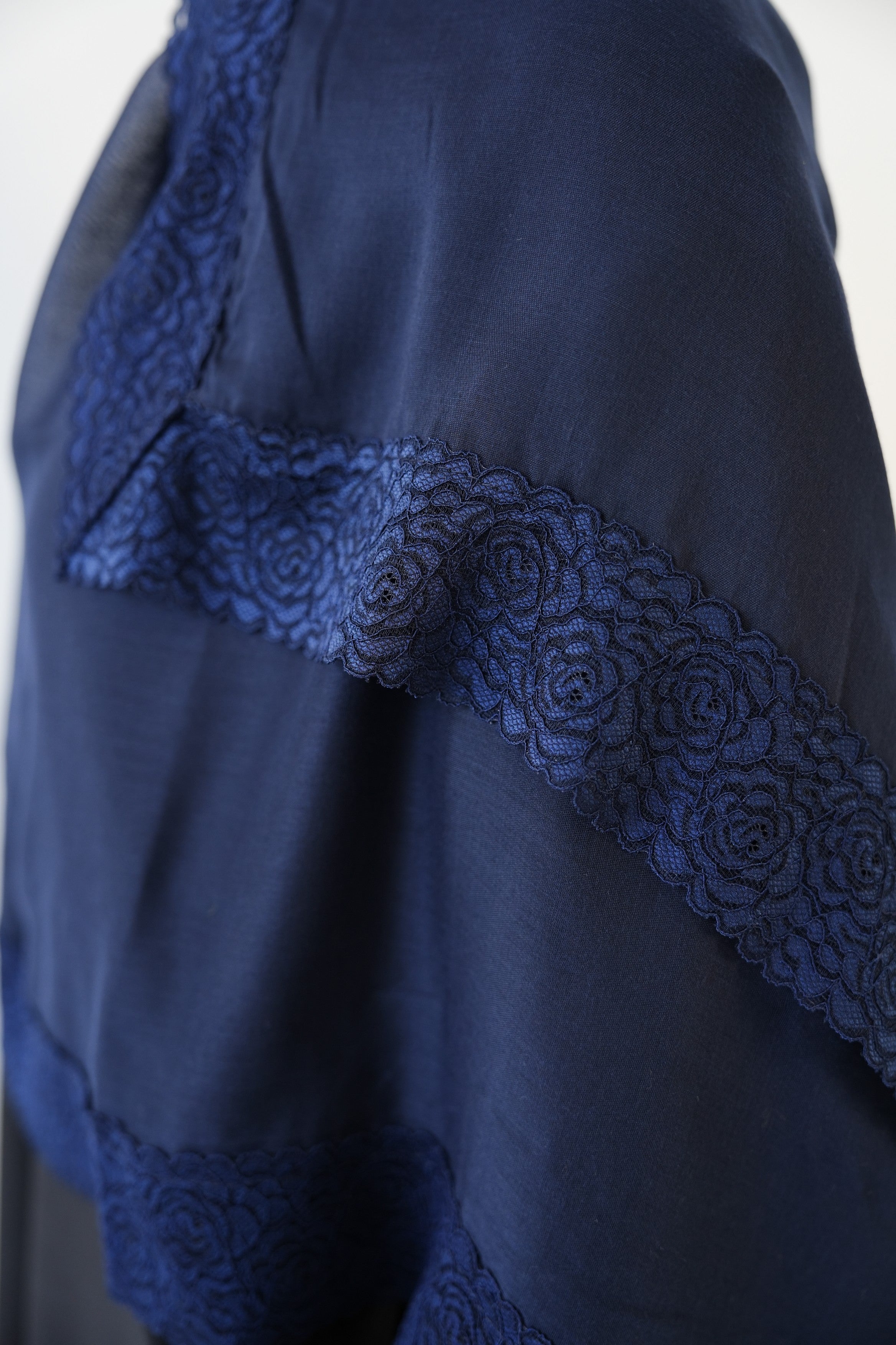 Navy Lace Modal Hijab