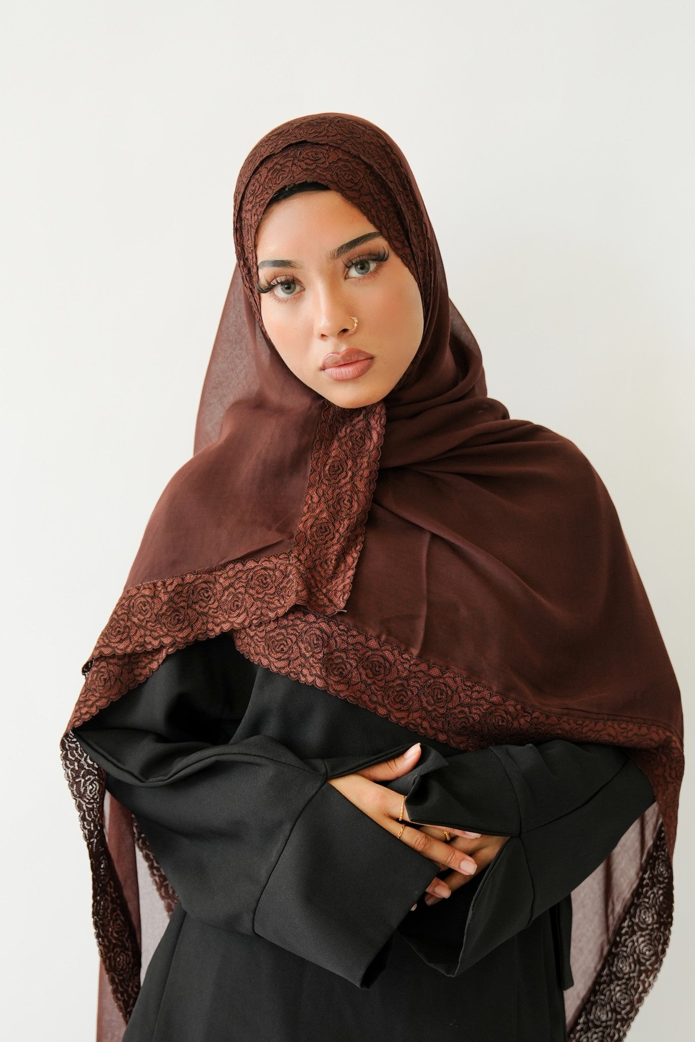 Espresso Lace Modal Hijab