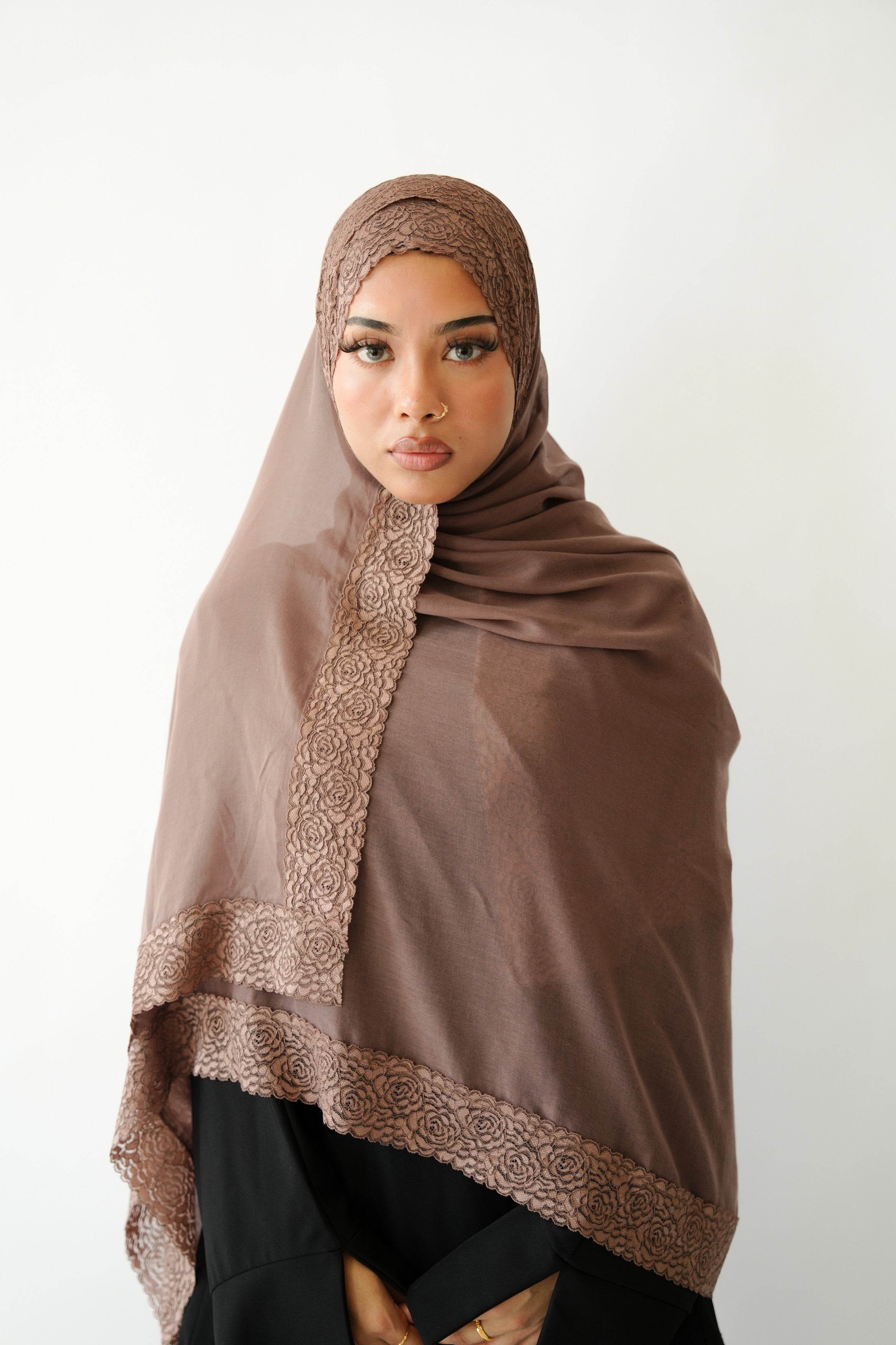 Mocha Lace Modal Hijab