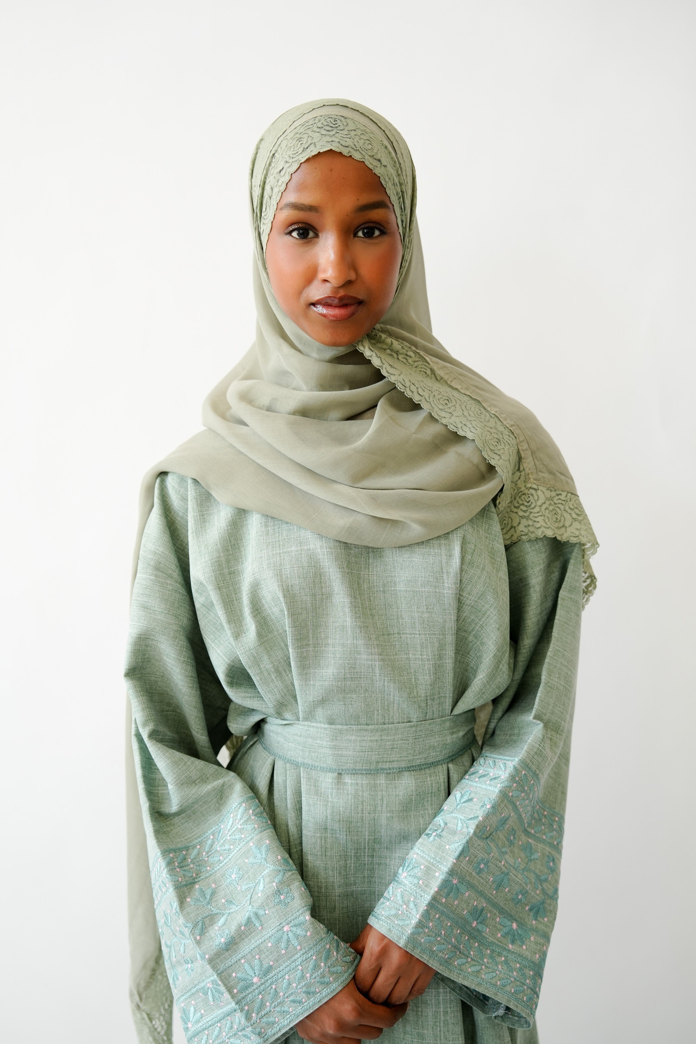Sage Lace Modal Hijab