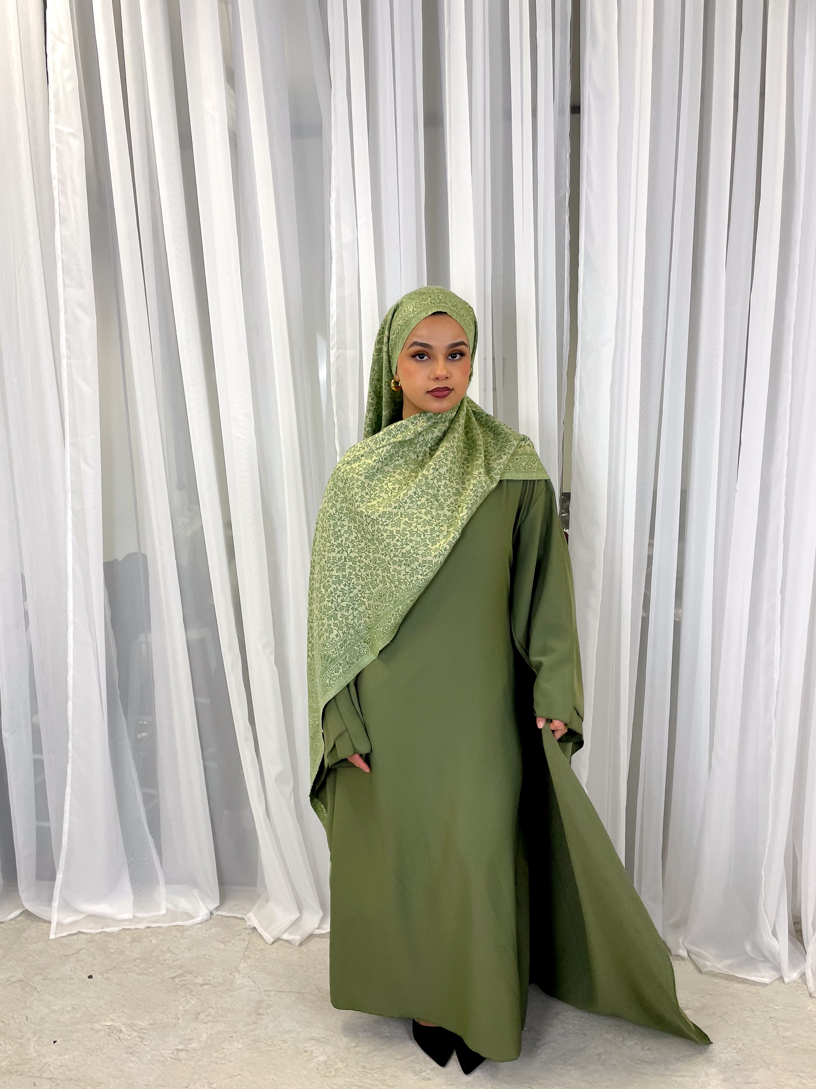 Butterfly Abaya Khaki