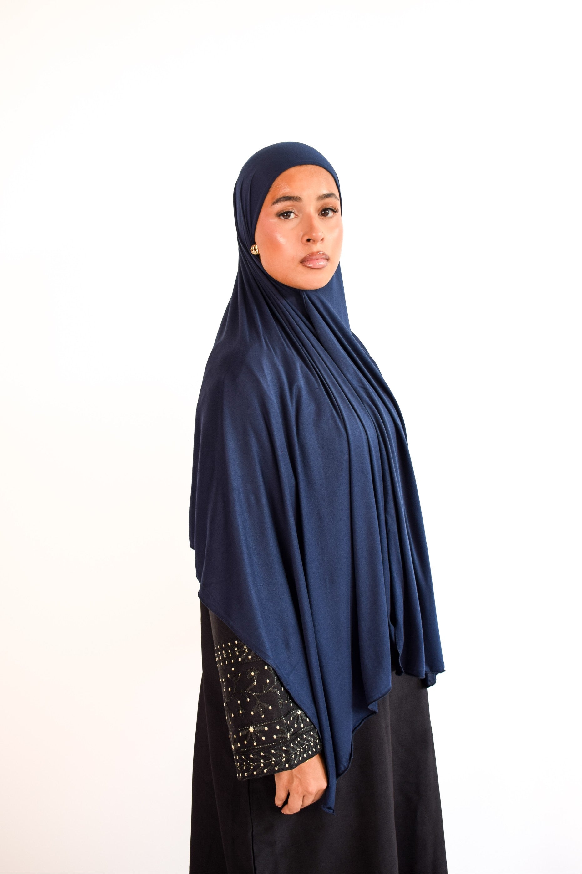 Navy Jersey Hijab