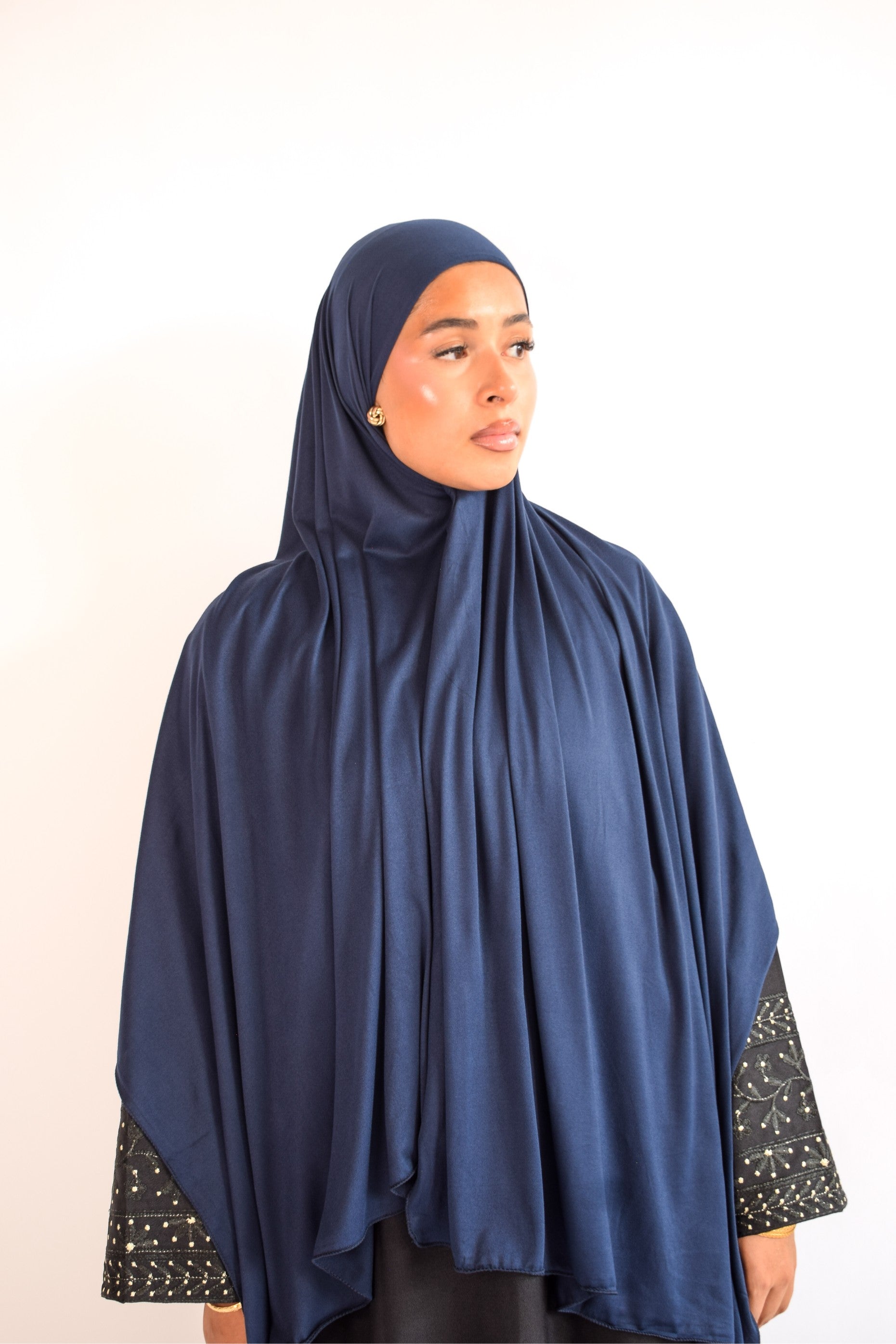 Navy Jersey Hijab