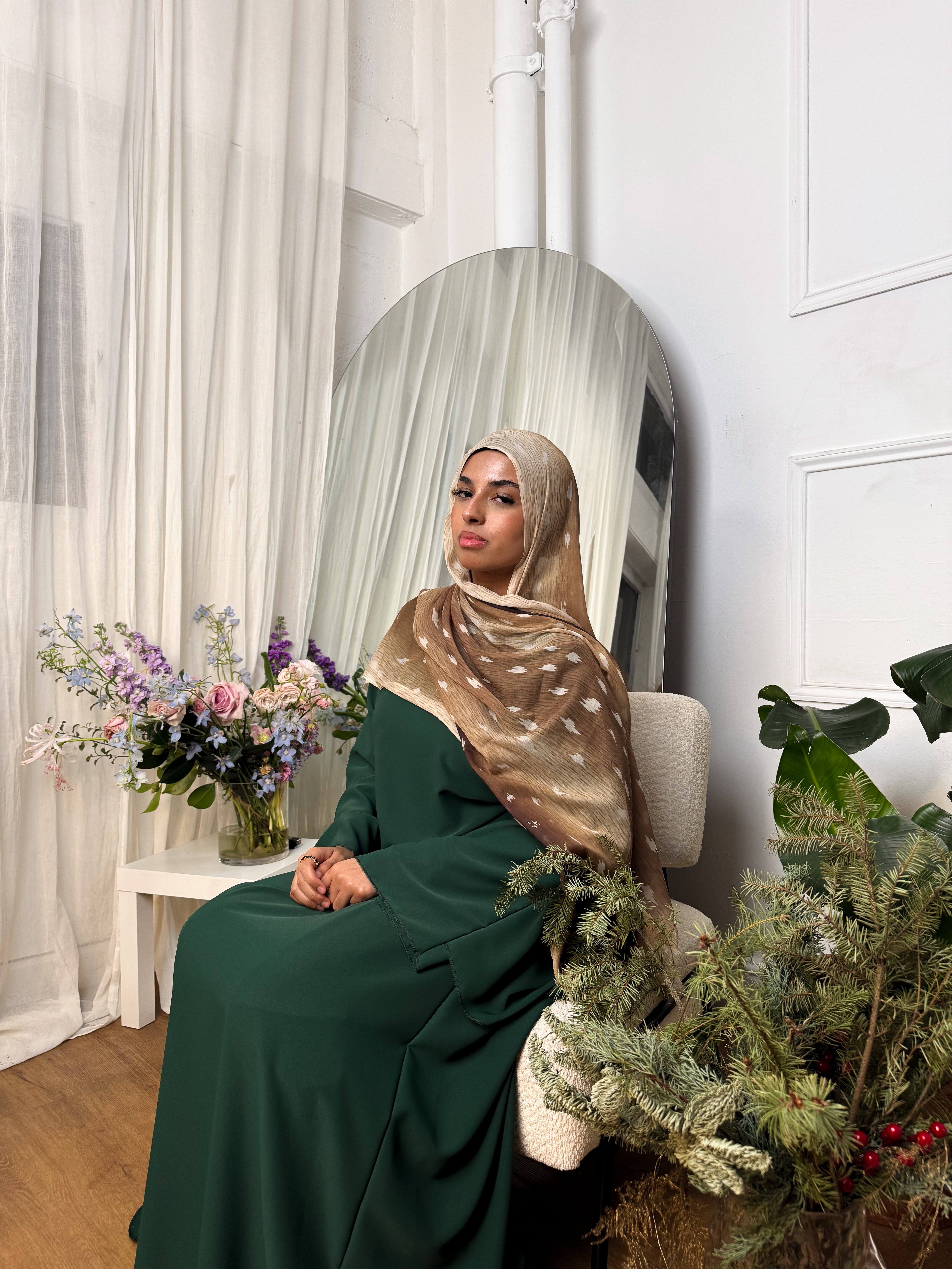 Fawn Deer prints Premium Modal Hijab