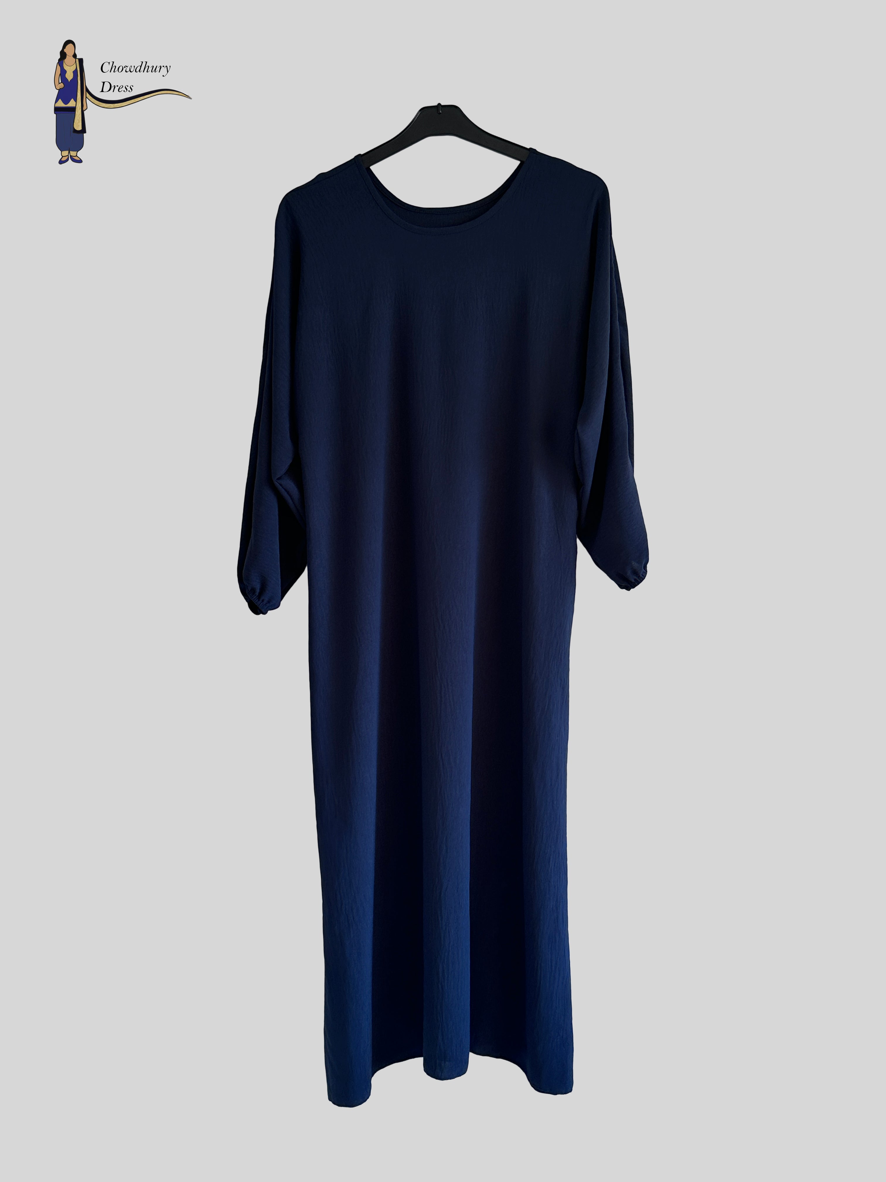 Plain Closed Abaya - Navy