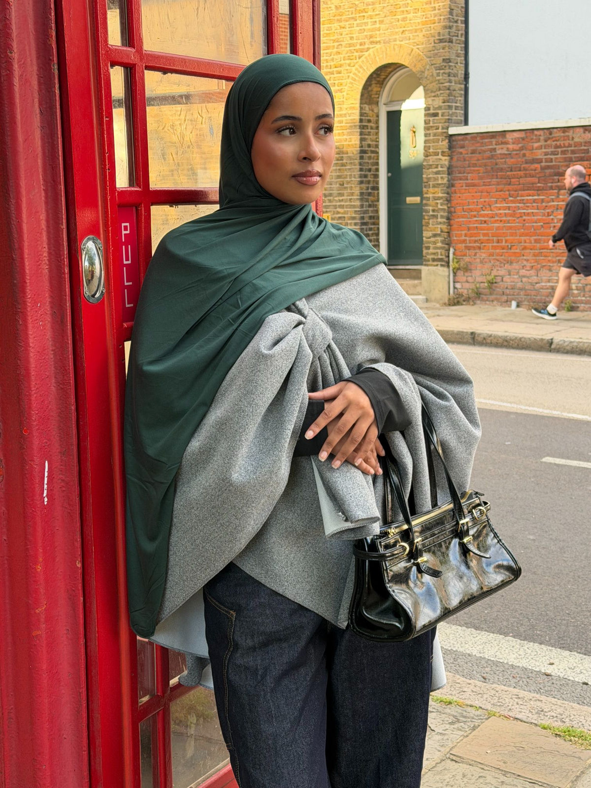 Storm Grey Side Wrap Kimono Cape Top