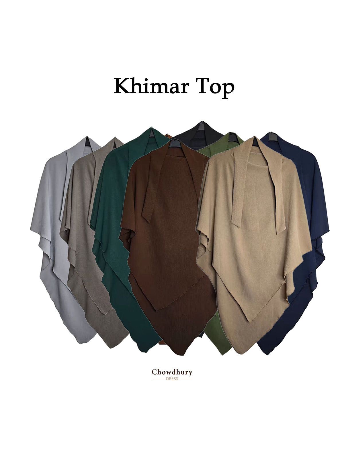 Khimar Top Only Soft Crush Fabric with Niqab Feature