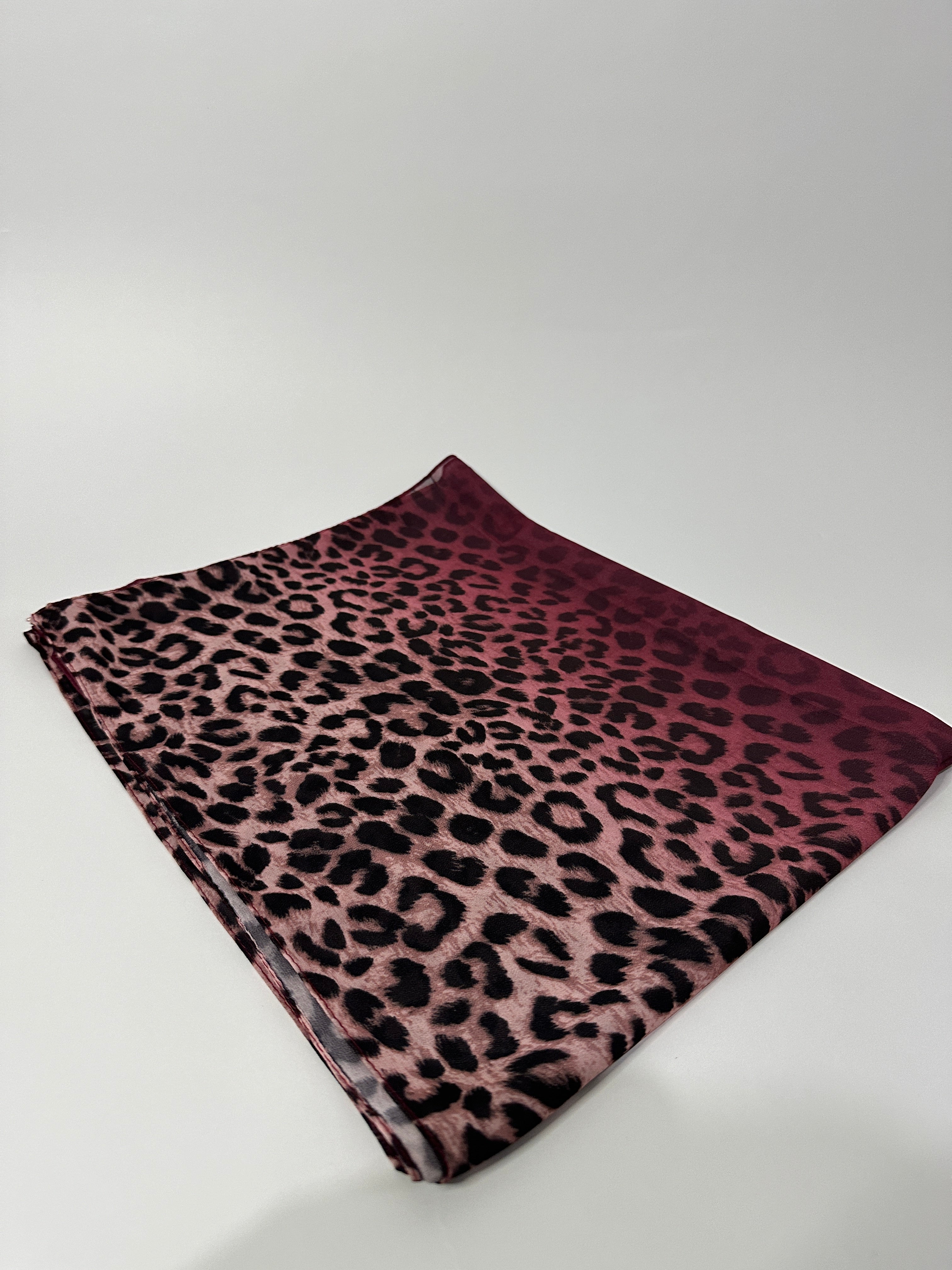 Leopard Ombre Printed Chiffon