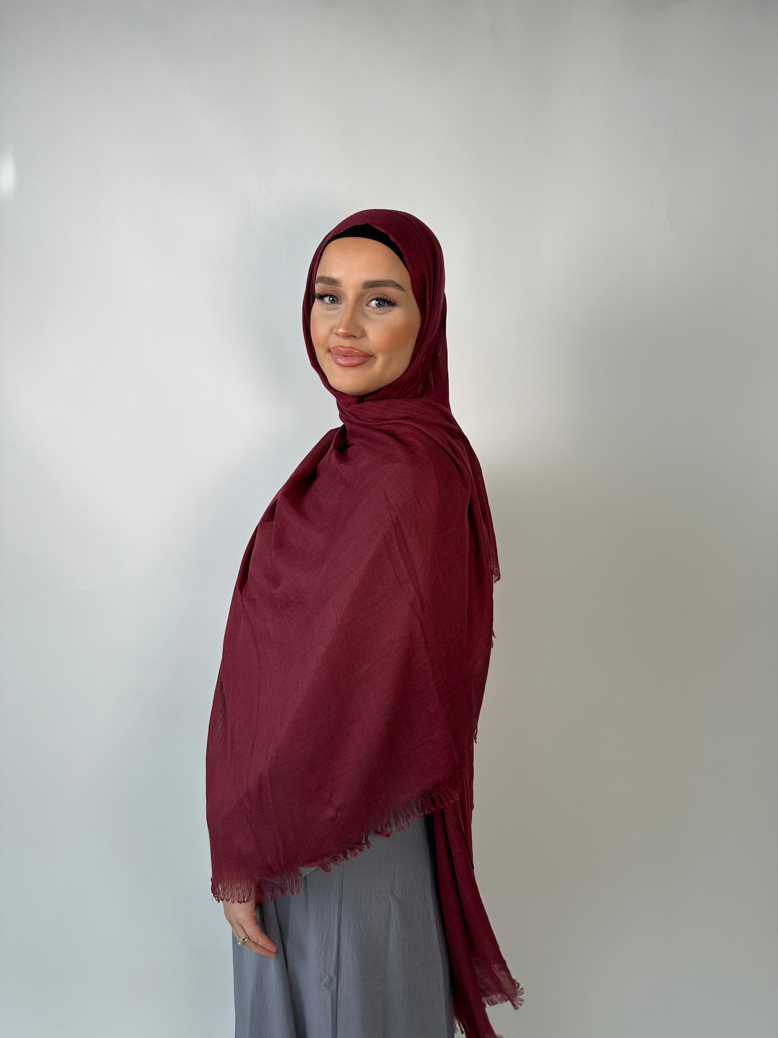 Premium Soft Modal Hijab Burgundy