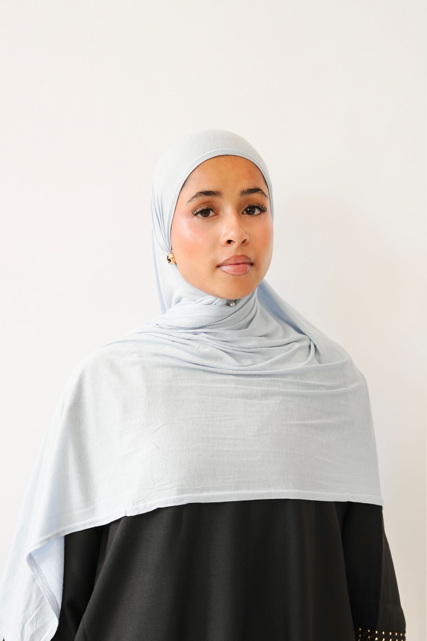 Emirati Premium Jersey Hijab Sky Blue